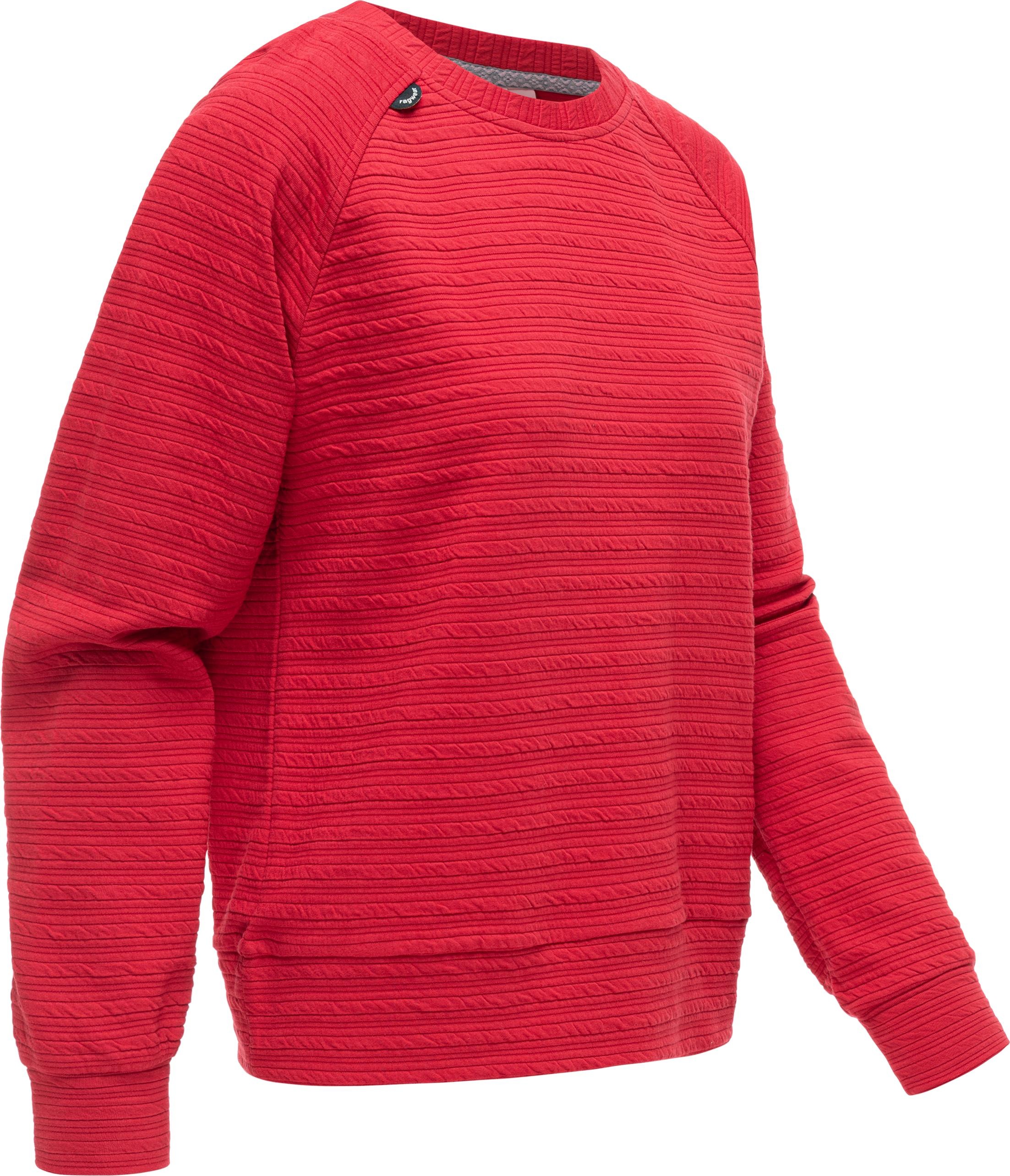 Ragwear Rundhalspullover »Joann Crepe« Leichter Pullover mit gestreifter Prägung