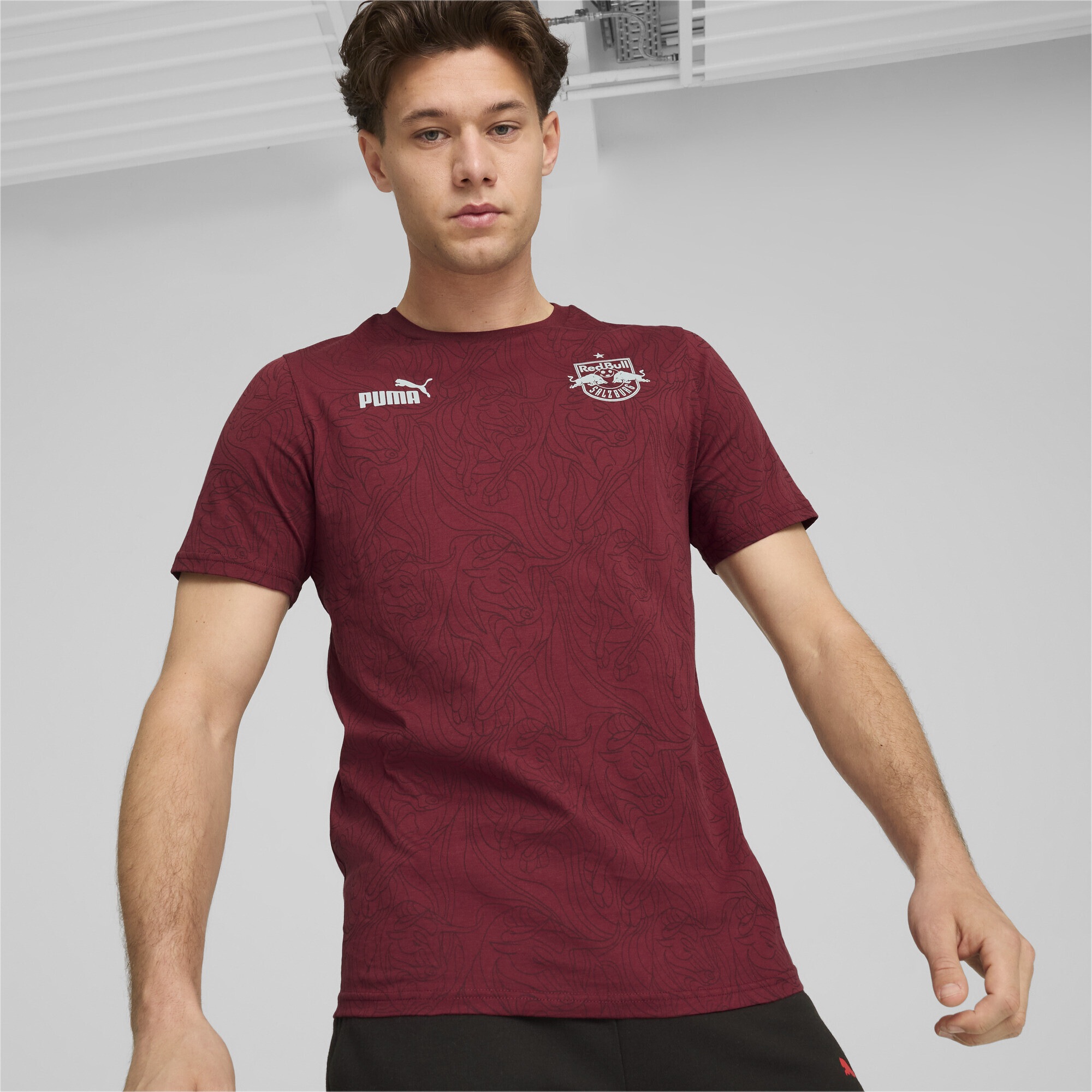 PUMA T-Shirt »FC Red Bull Salzburg ftblCULTURE T-Shirt mit Allover-Print«