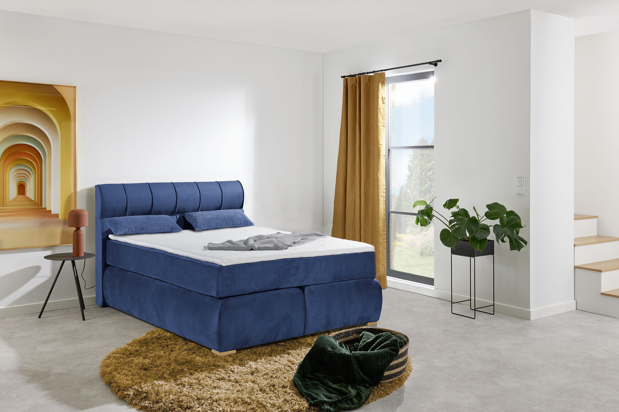 Places of Style Boxspringbett "Felicia", in H4, inkl. Topper und Bettkasten günstig online kaufen