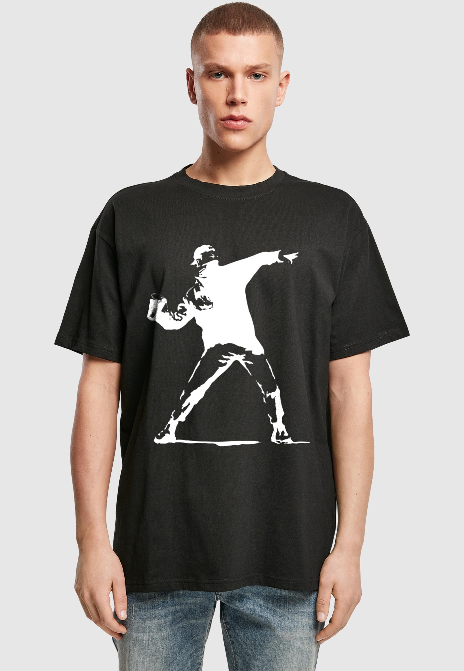 Merchcode T-Shirt »Merchcode APOH Banksy - Festival Cup Thrower Heavy Oversize Tee«, (1 tlg.)