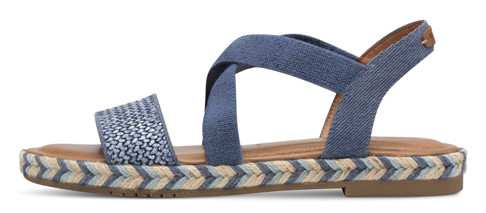 Tamaris Riemchensandale, Plateau, Sandalette, Sommerschuh mit Kontrast-Details