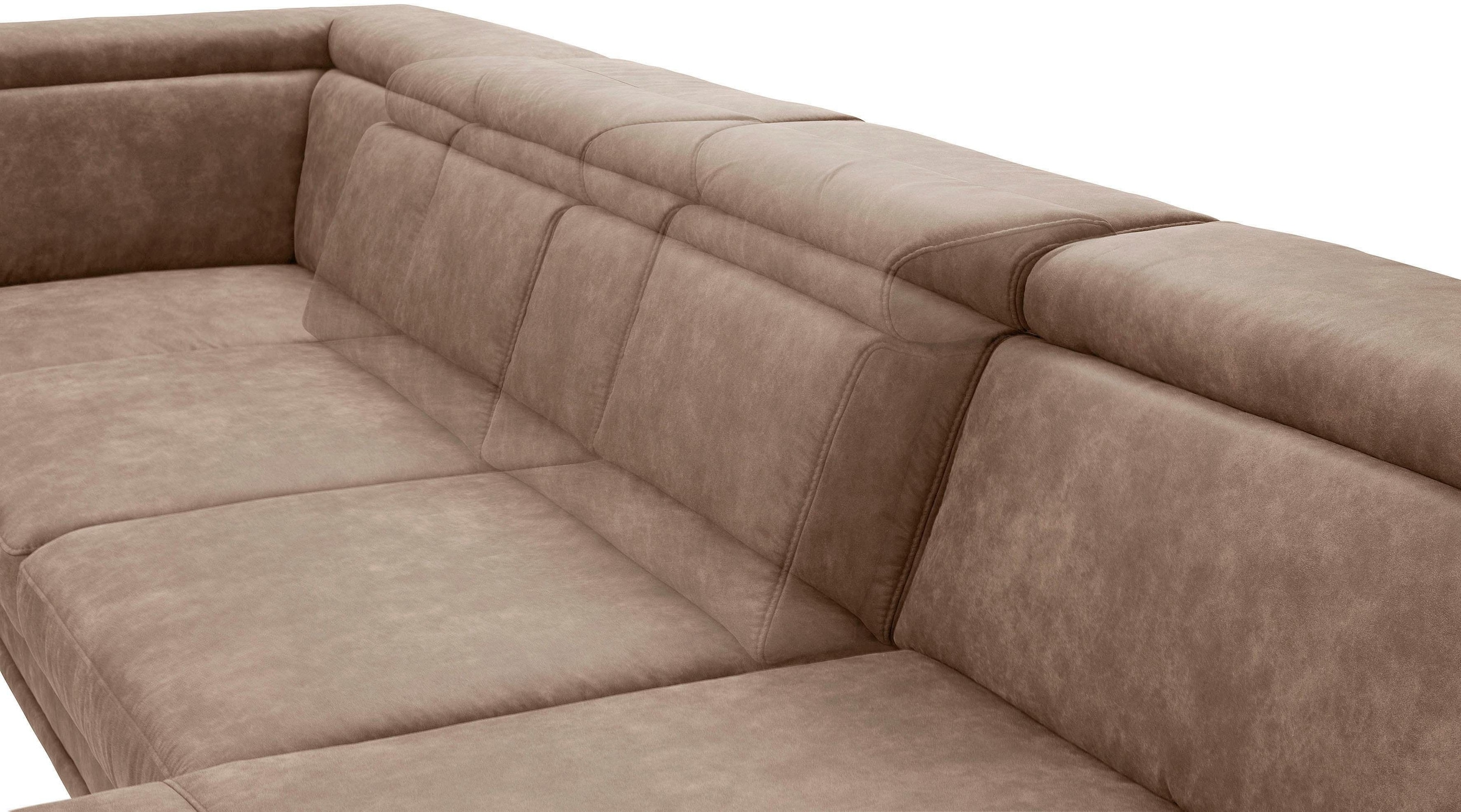 sit&more Wohnlandschaft »Scorpio U-Form«, inklusive Sitztiefenverstellung, mit Kopf- und Armteilverstellung