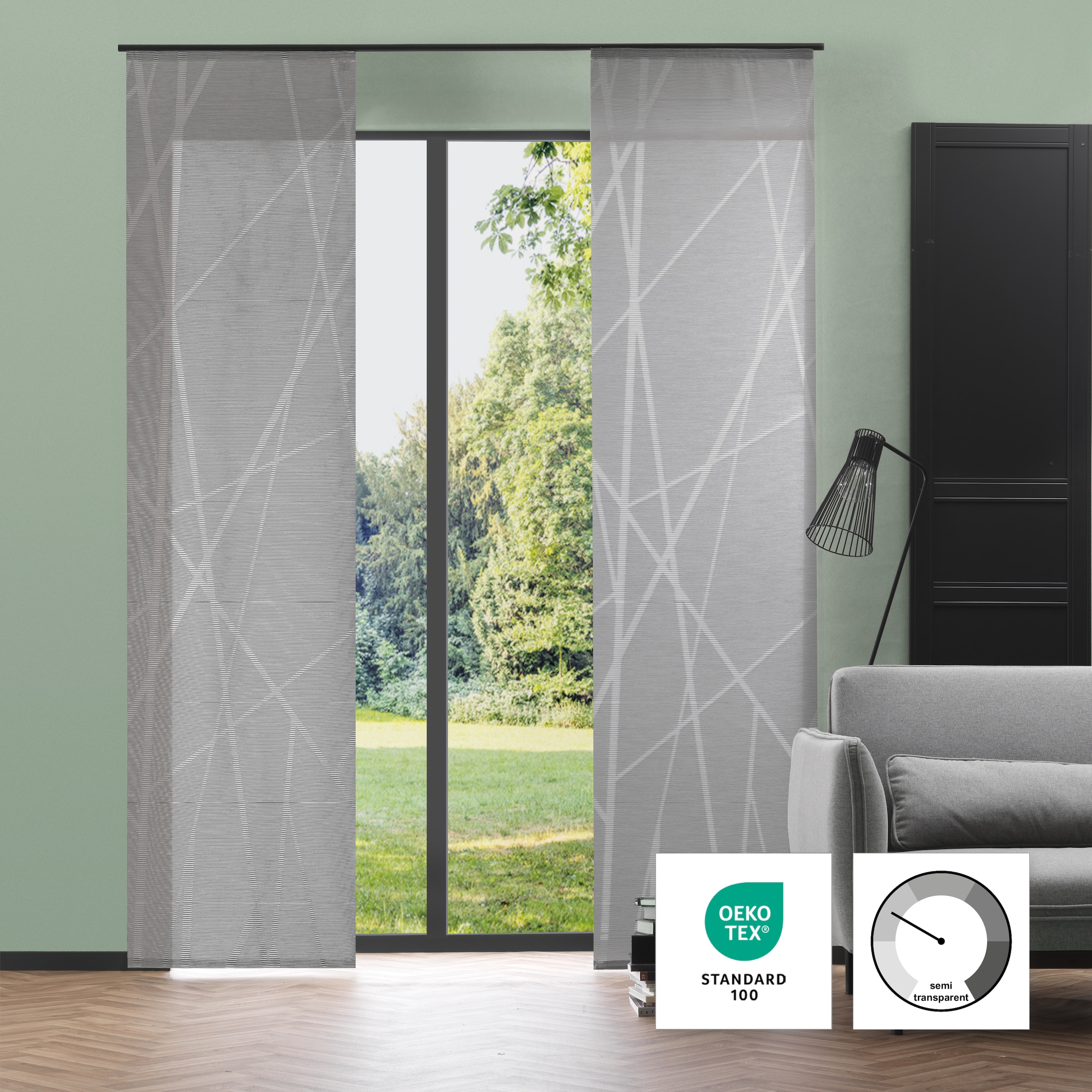 Neutex for you Schiebegardine "BEAM" Paneelwagen 1 Stk. tlg. Abstraktes Mus günstig online kaufen