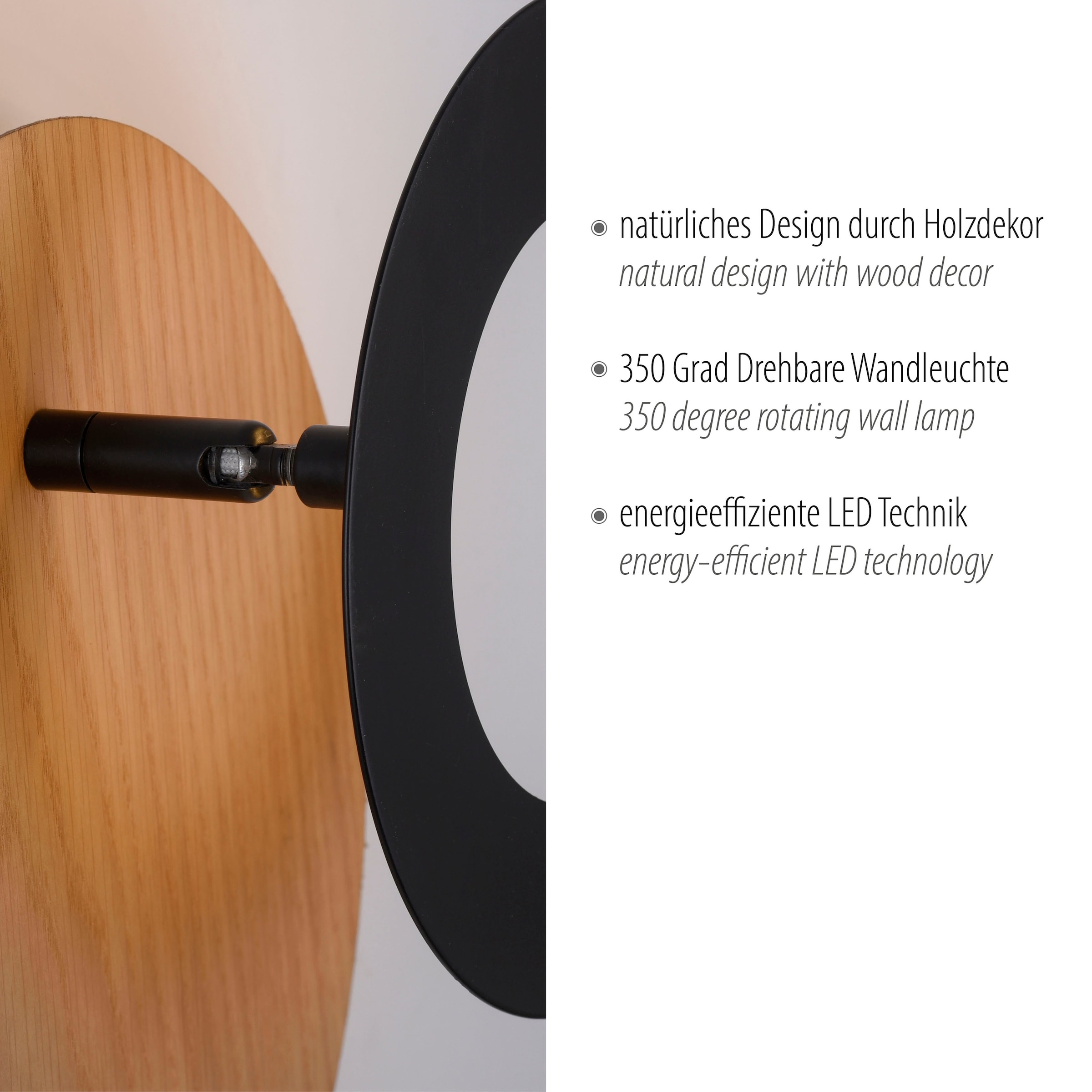 Paul Neuhaus Wandleuchte »NEVIS«, 1 flammig, Leuchtmittel LED-Board | LED fest integriert, LED