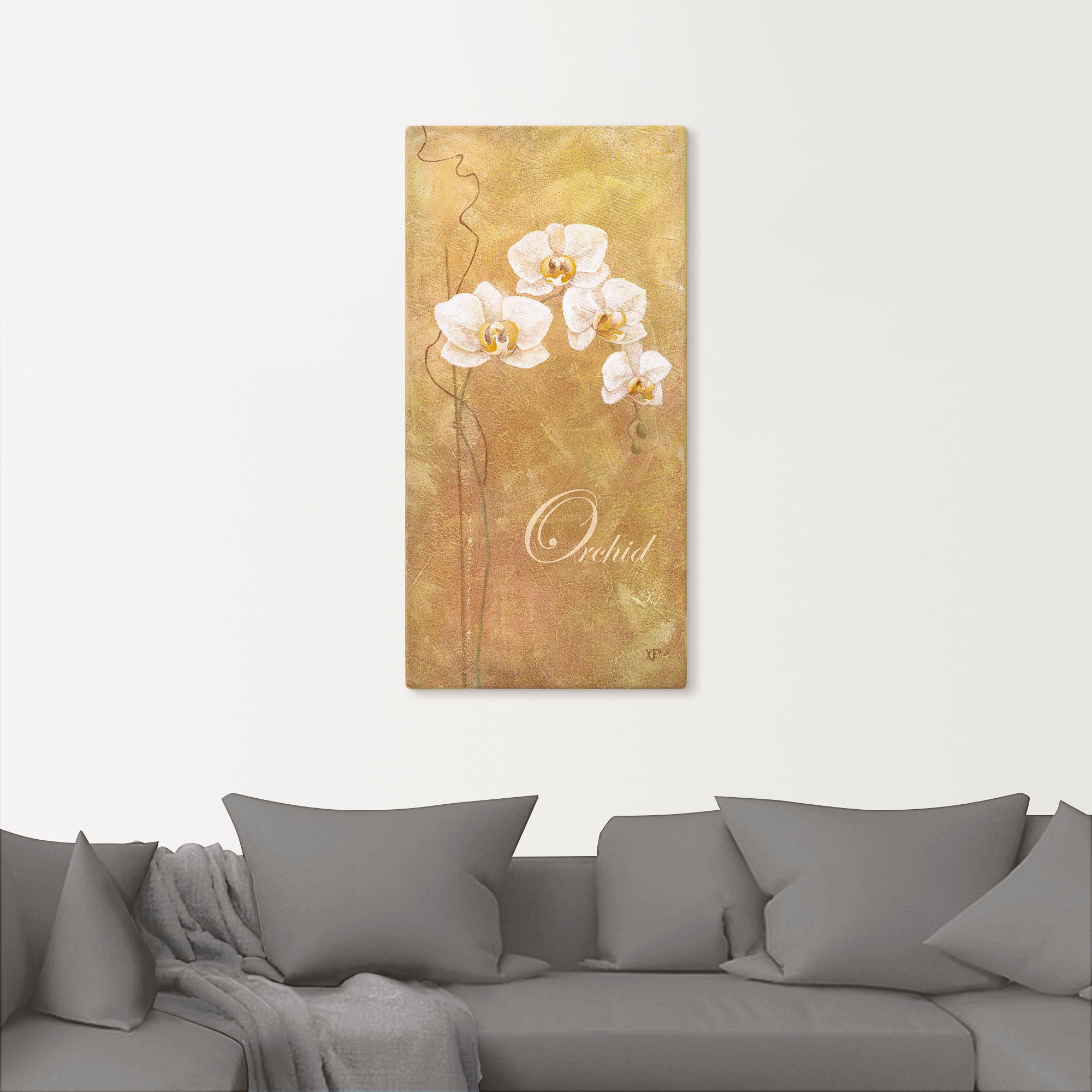 Artland Leinwandbild »Filigrane Orchidee«, Blumen, (1 St.), auf Keilrahmen gespannt