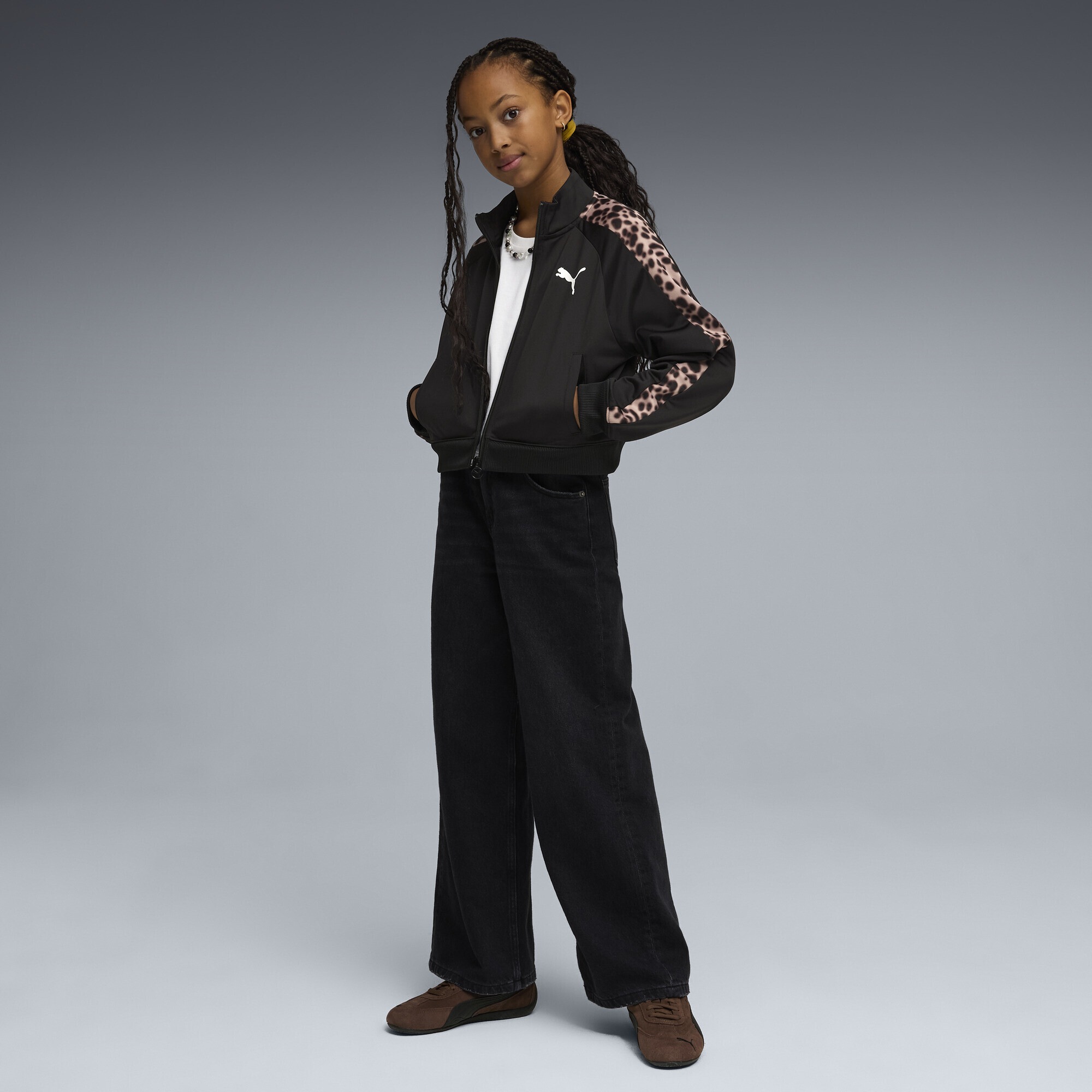 PUMA Sweatjacke »T7 Animal Relaxed Trainingsjacke Mädchen«