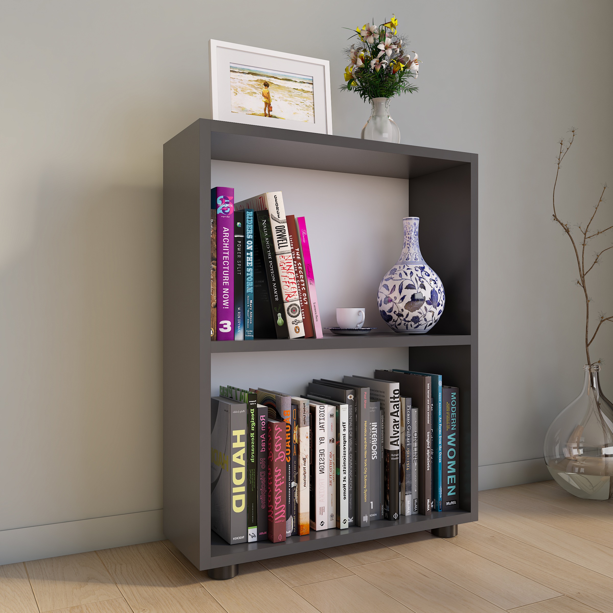 VCM Bücherregal »Holz Büro Regal Bücher Ordner Aktenregal Bulas 2f«