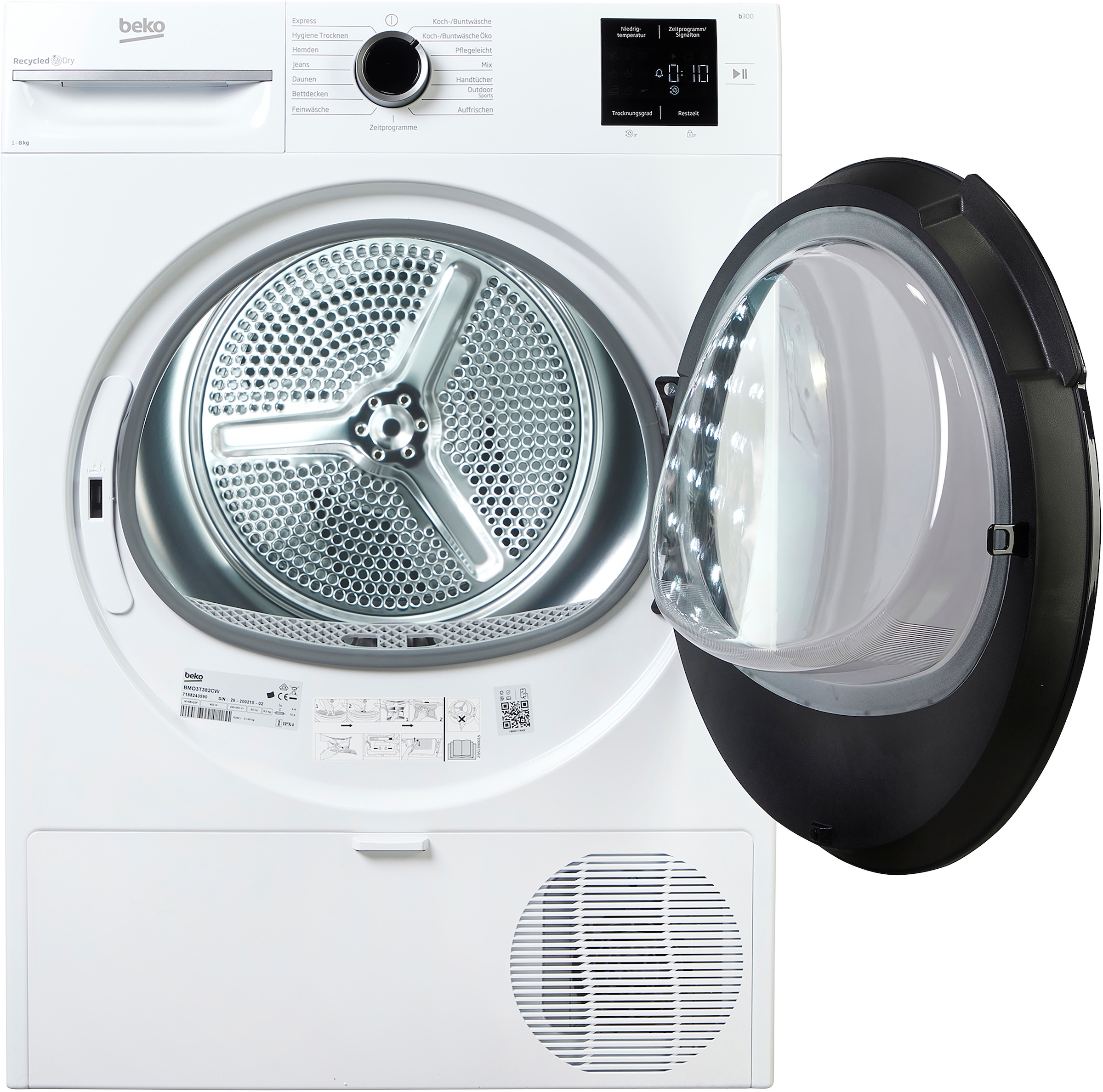 BEKO Wärmepumpentrockner »BMO3T382CW« AquaWave Schontrommel für besonders schonendes Trocknen