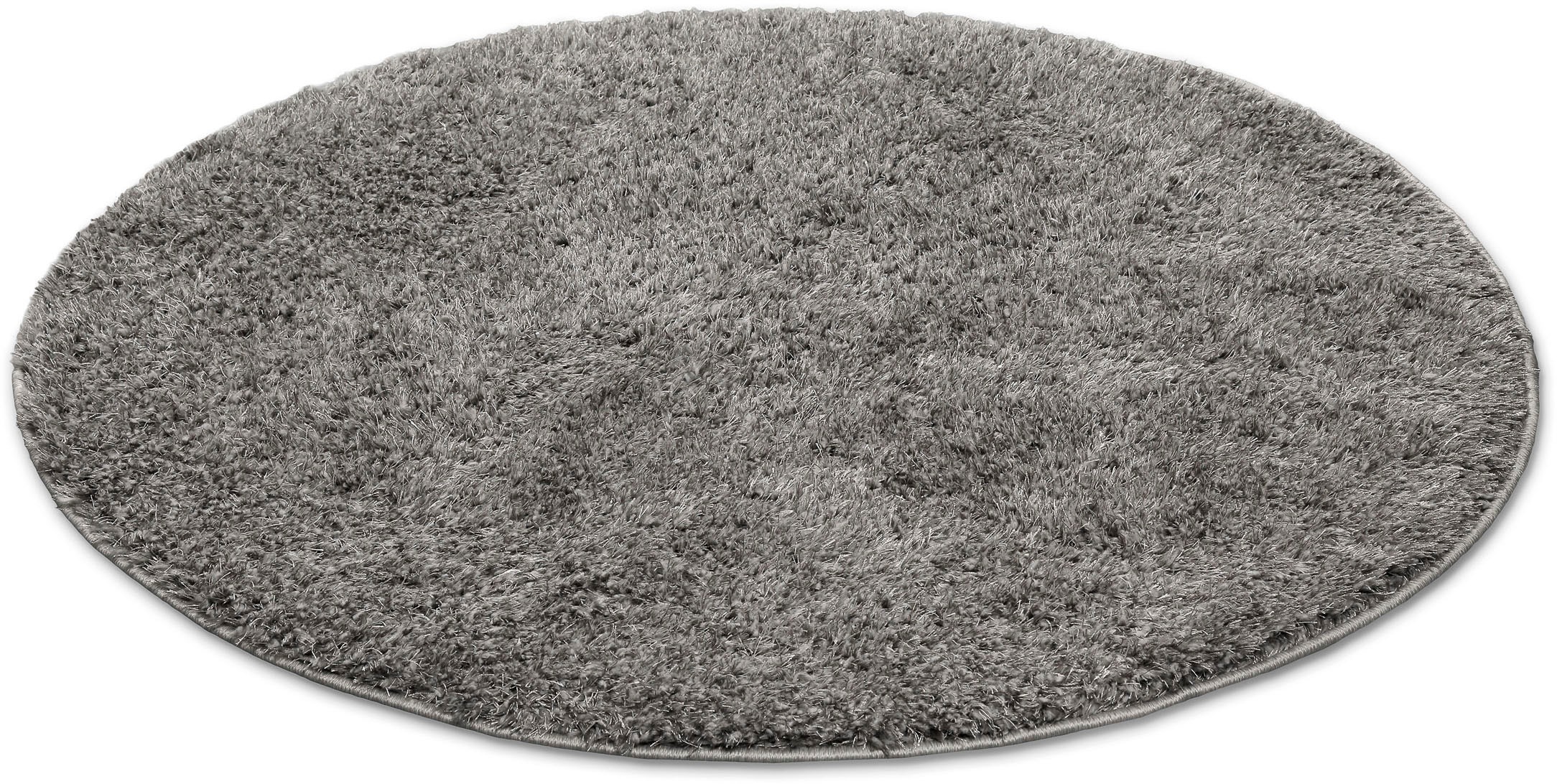 OTTO home Hochflor-Teppich »Nickolas«, rund, 30 mm Höhe, Langflor, Shaggy, weicher Hochflor, uni farben, mit Glanz, Wohnzimmer