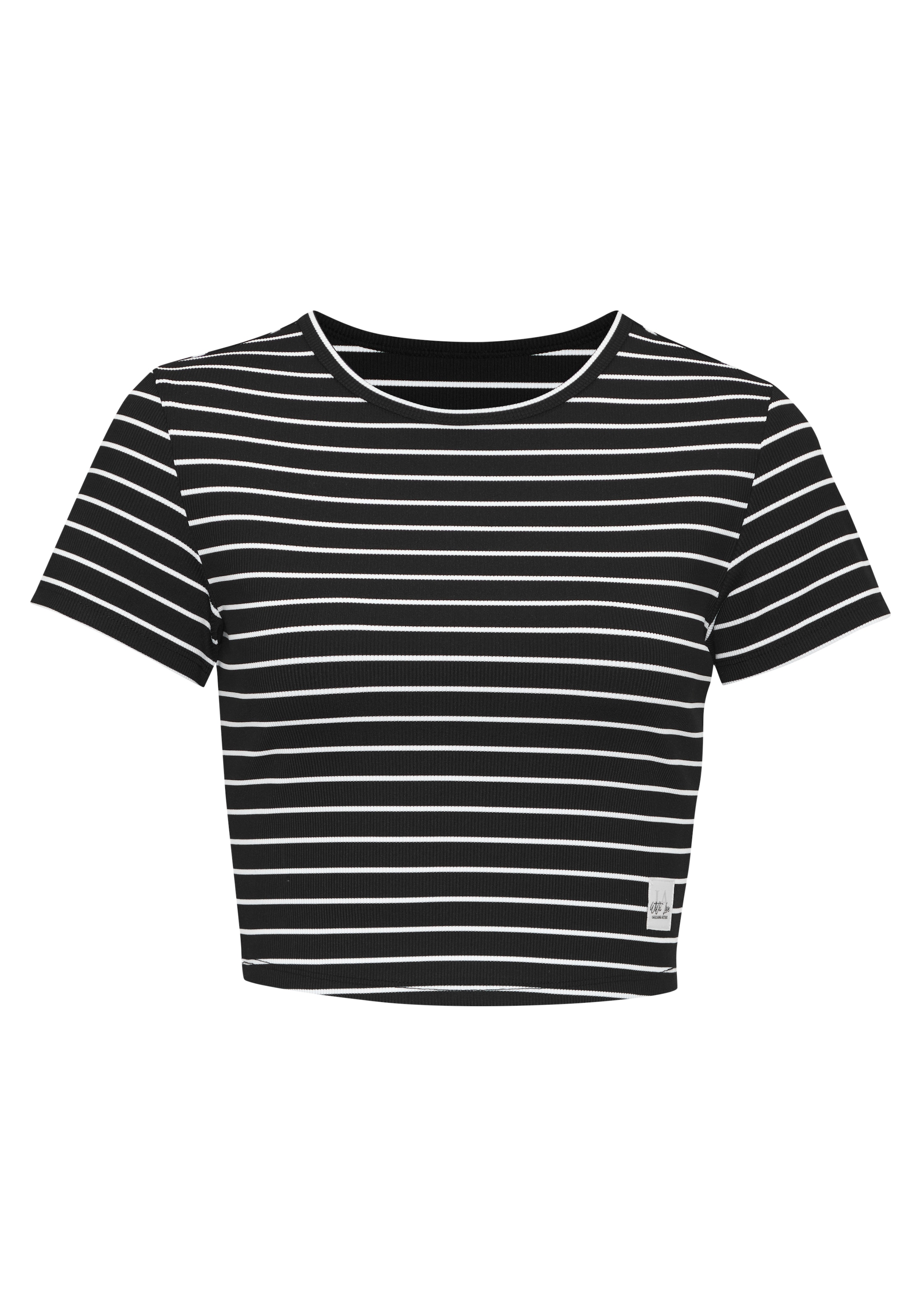LASCANA ACTIVE T-Shirt aus Rippmaterial, gestreift
