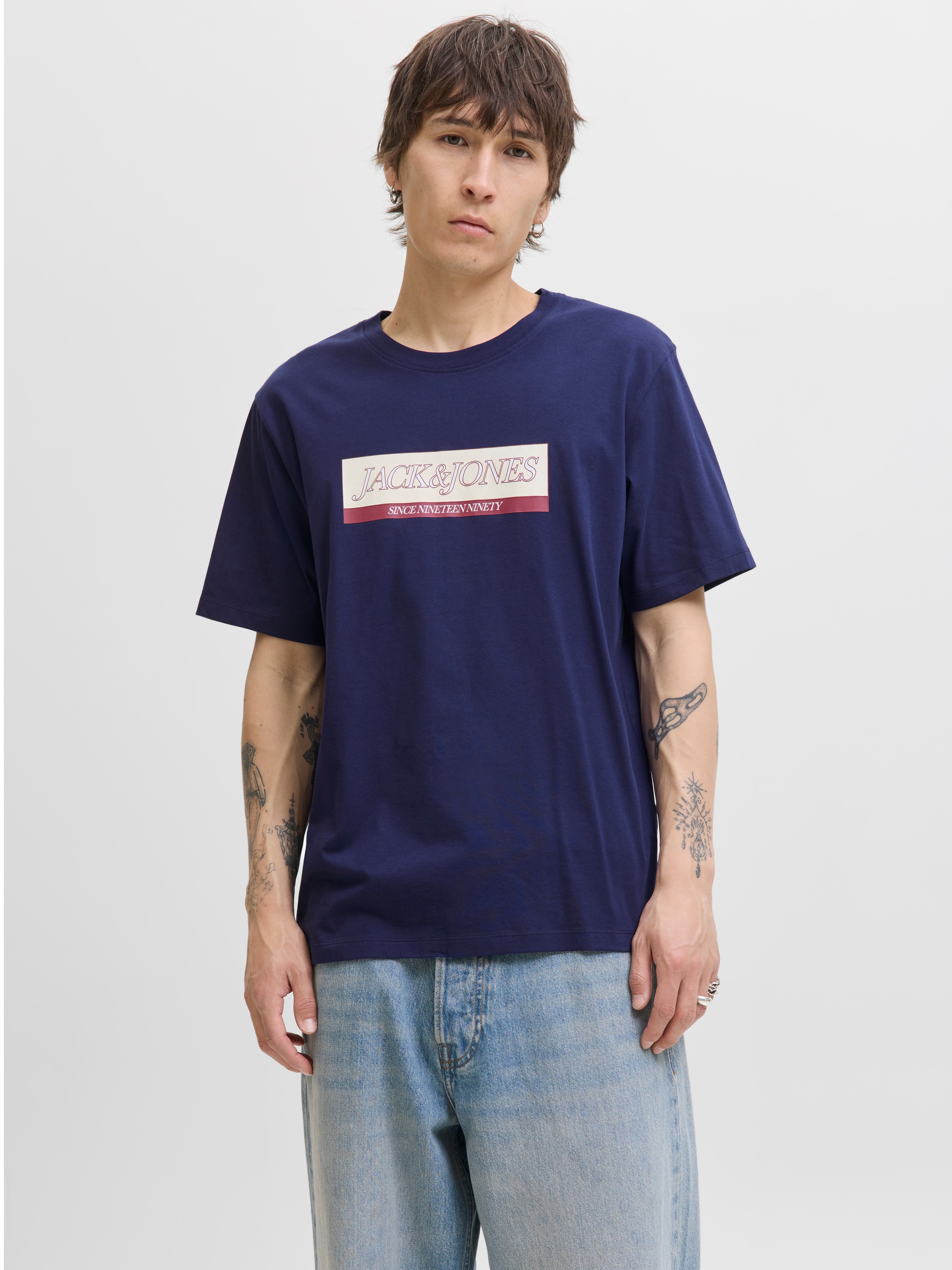 Jack & Jones T-Shirt »JORINWOOD BLOCK BRANDING TEE SS CN«