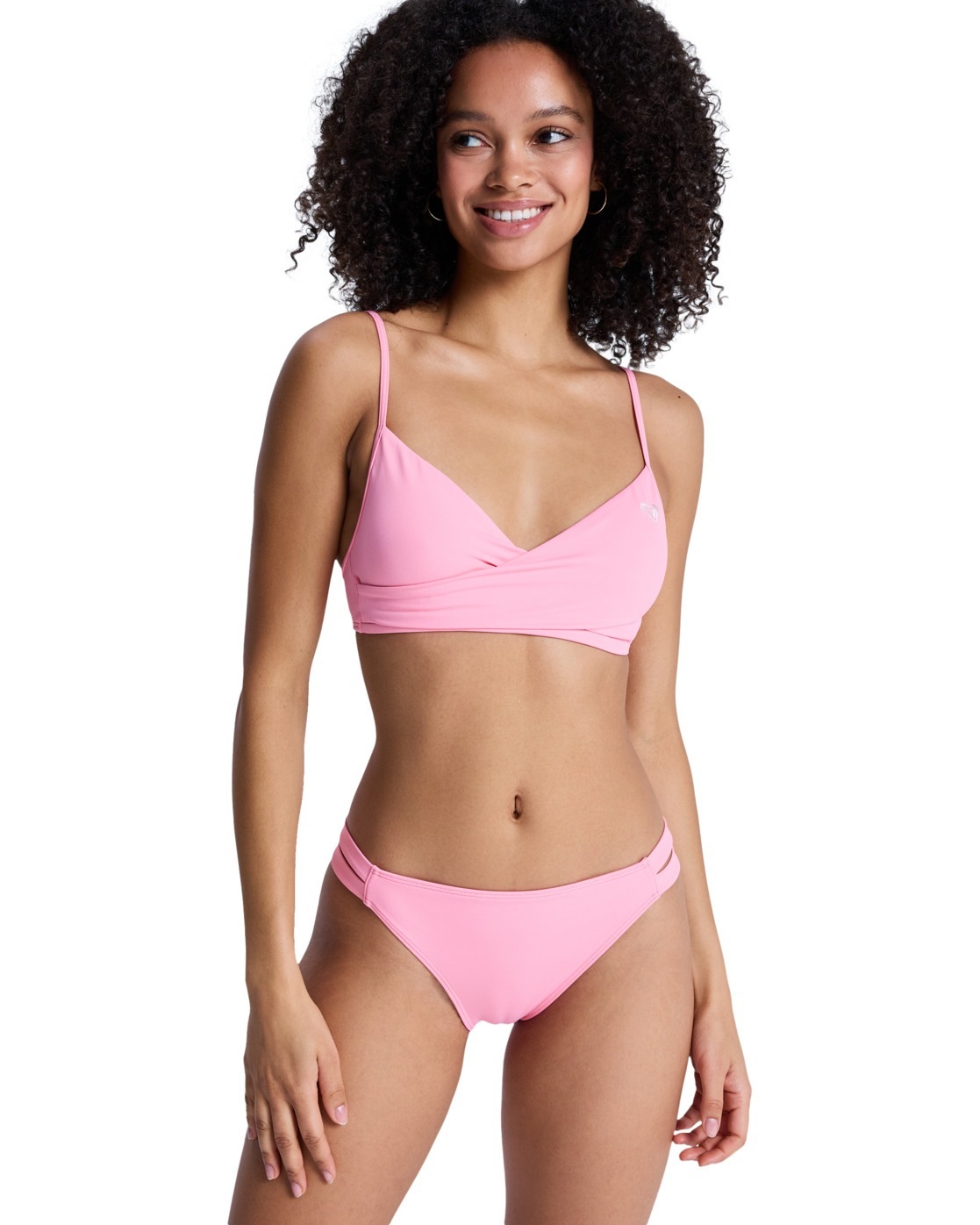 Bandeau-Bikini-Top ROXY "Solid Essentials", Damen, Gr. XXL, Cup B, plumeria, Obermaterial: 85% Microfaser, 15% Elasthan;, Bikini-Oberteile