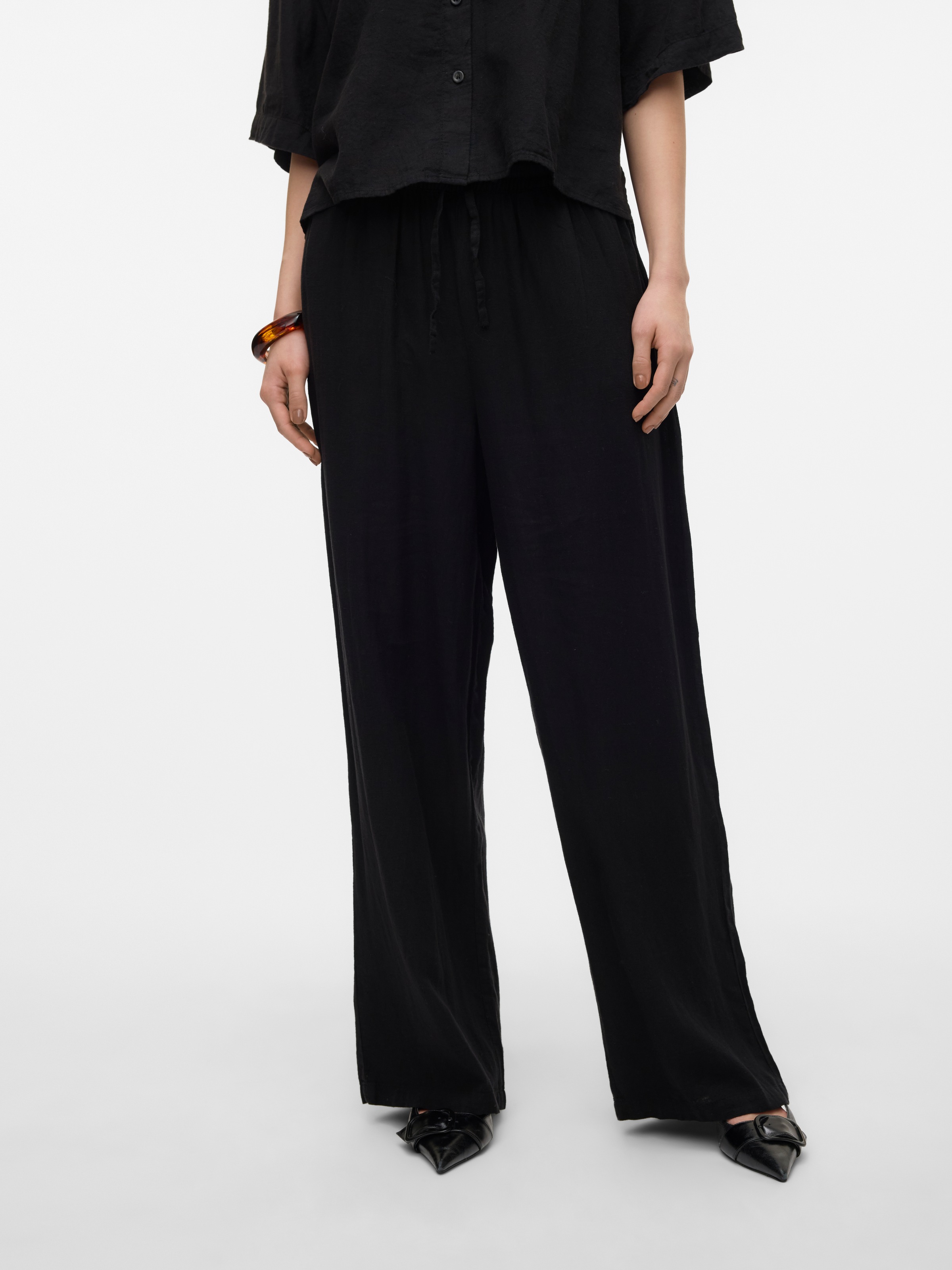 Vero Moda "VMLINN LINEN PANTS WVN NOOS" Sommerhose, mit Leinen günstig online kaufen