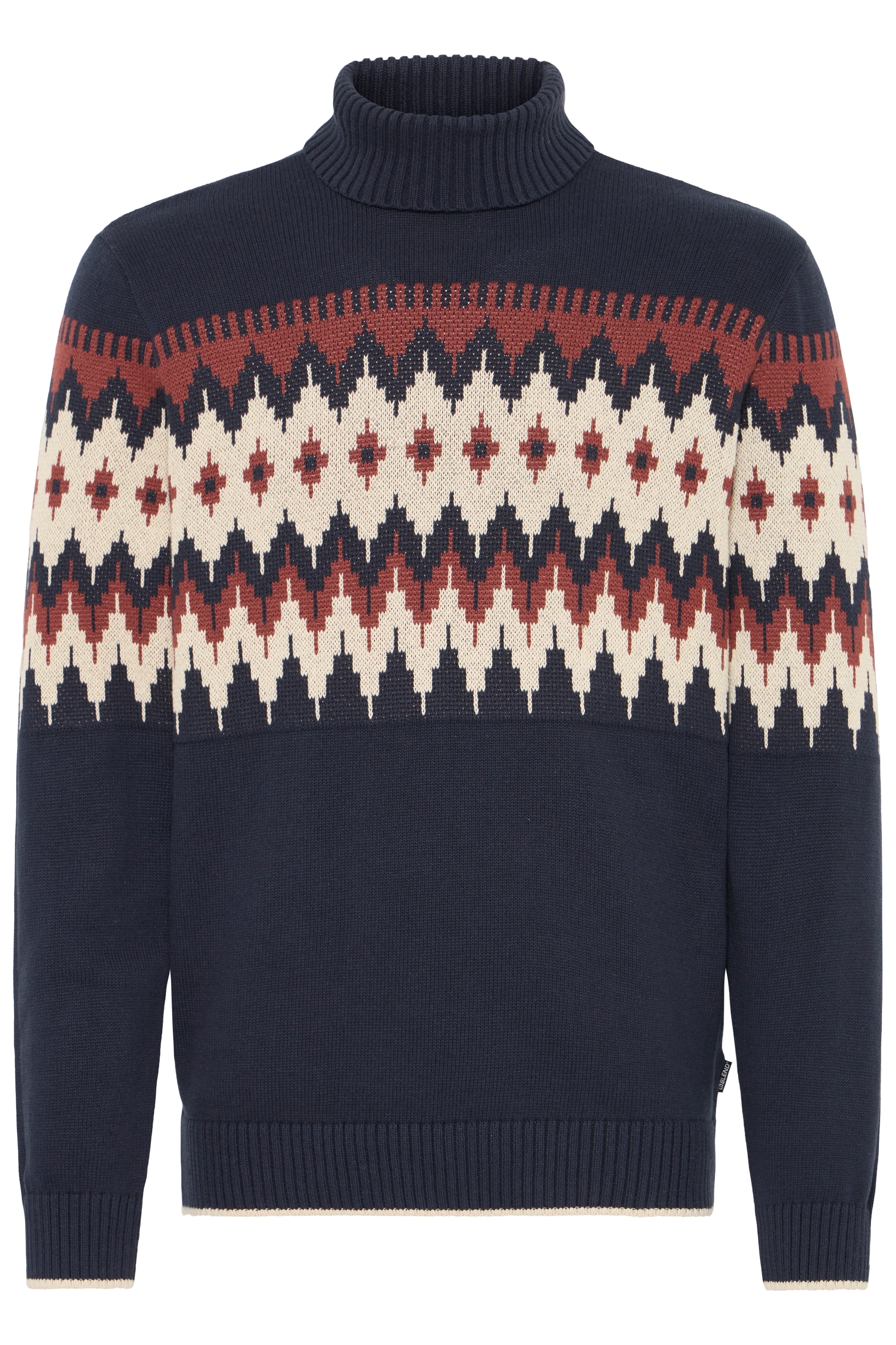 Blend Rollkragenpullover »BHBENJI JACQ KNIT« im tollen Jacquardmuster
