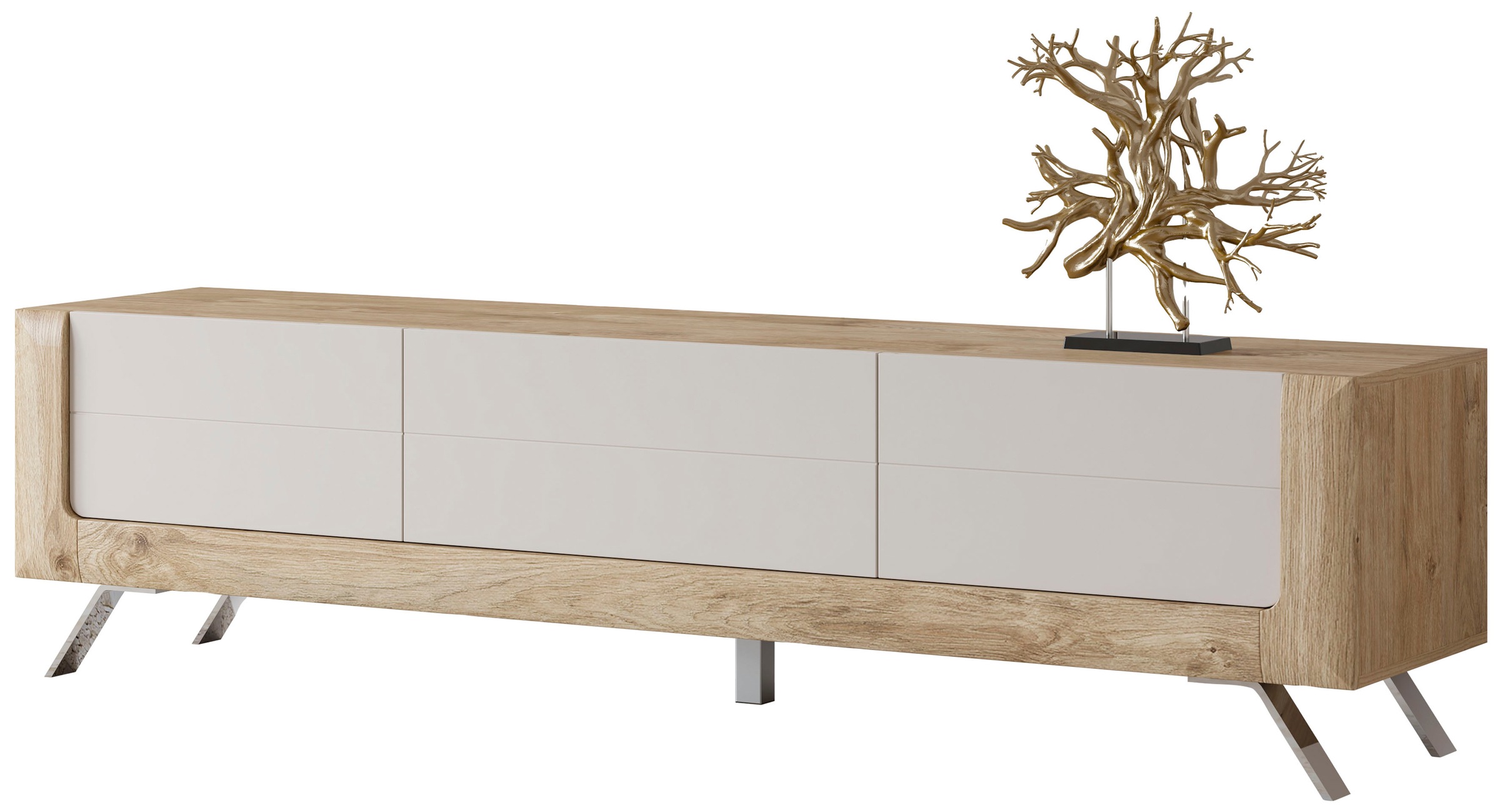 Thumbnail - Home affaire Lowboard "Kasai" Breite 199 cm, mit 1 Schublade und 2 Türen