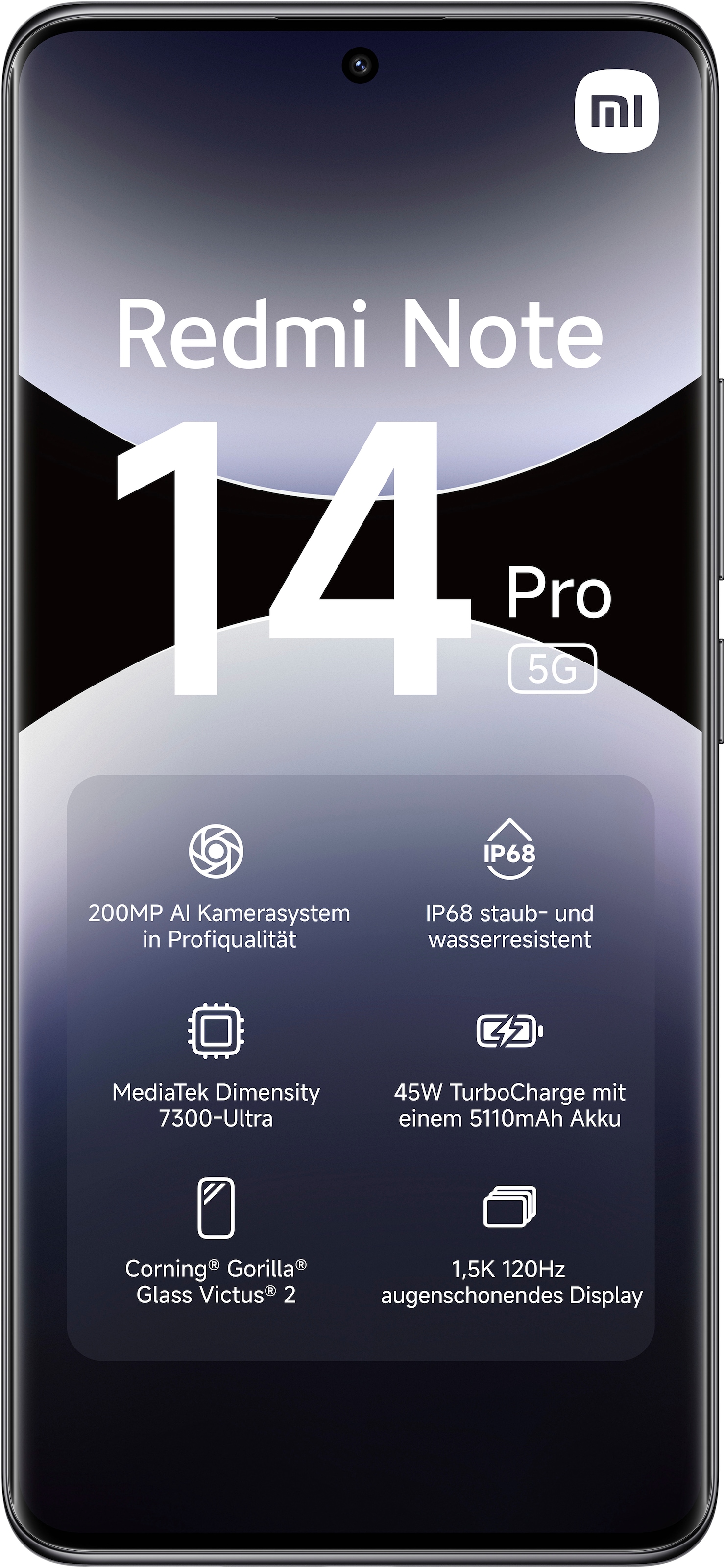 Xiaomi Smartphone »Redmi Note 14 Pro 5G«, Mitternachtsschwarz