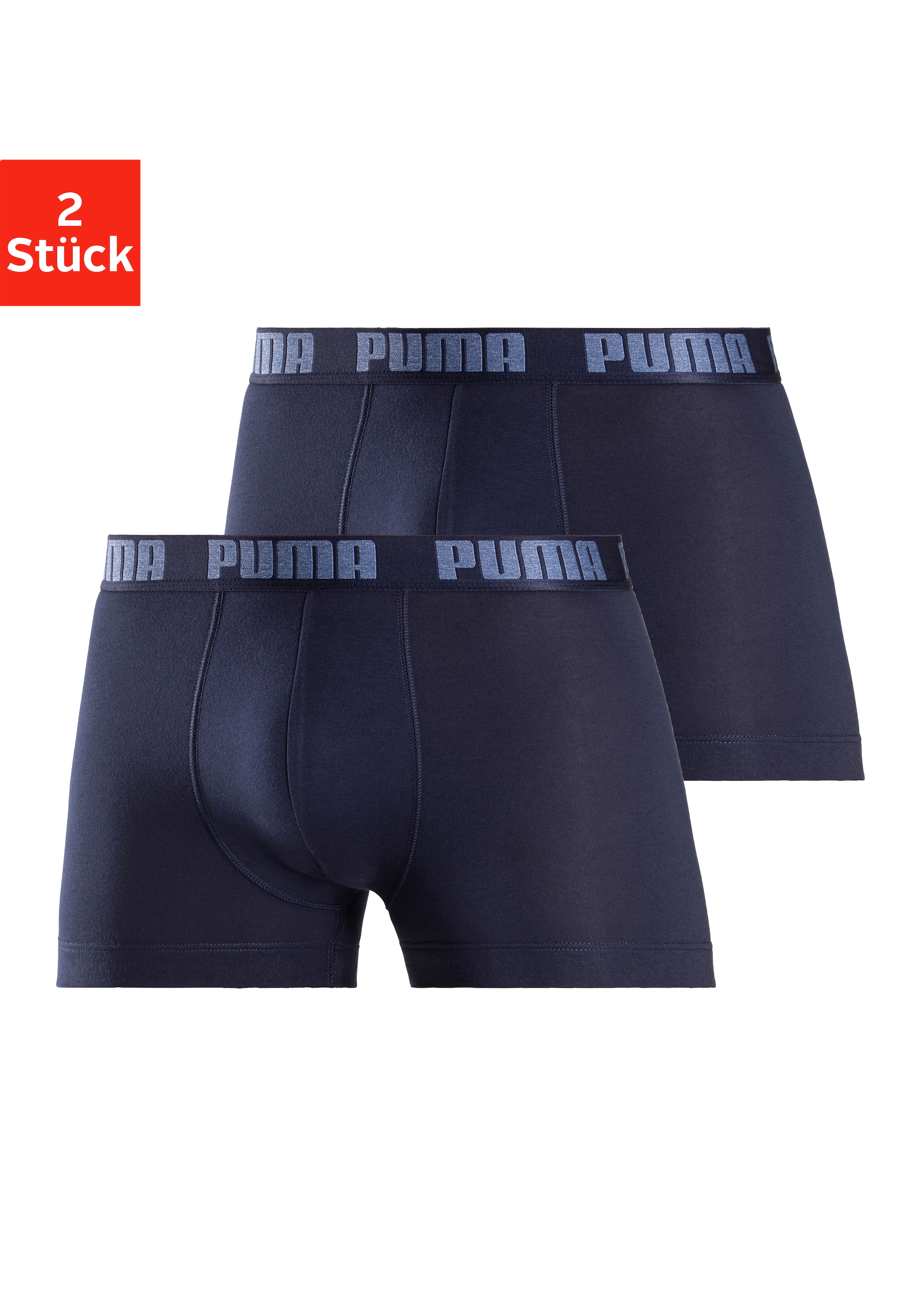 PUMA Boxer, (Packung, 2er-Pack), mit Logo Webbund