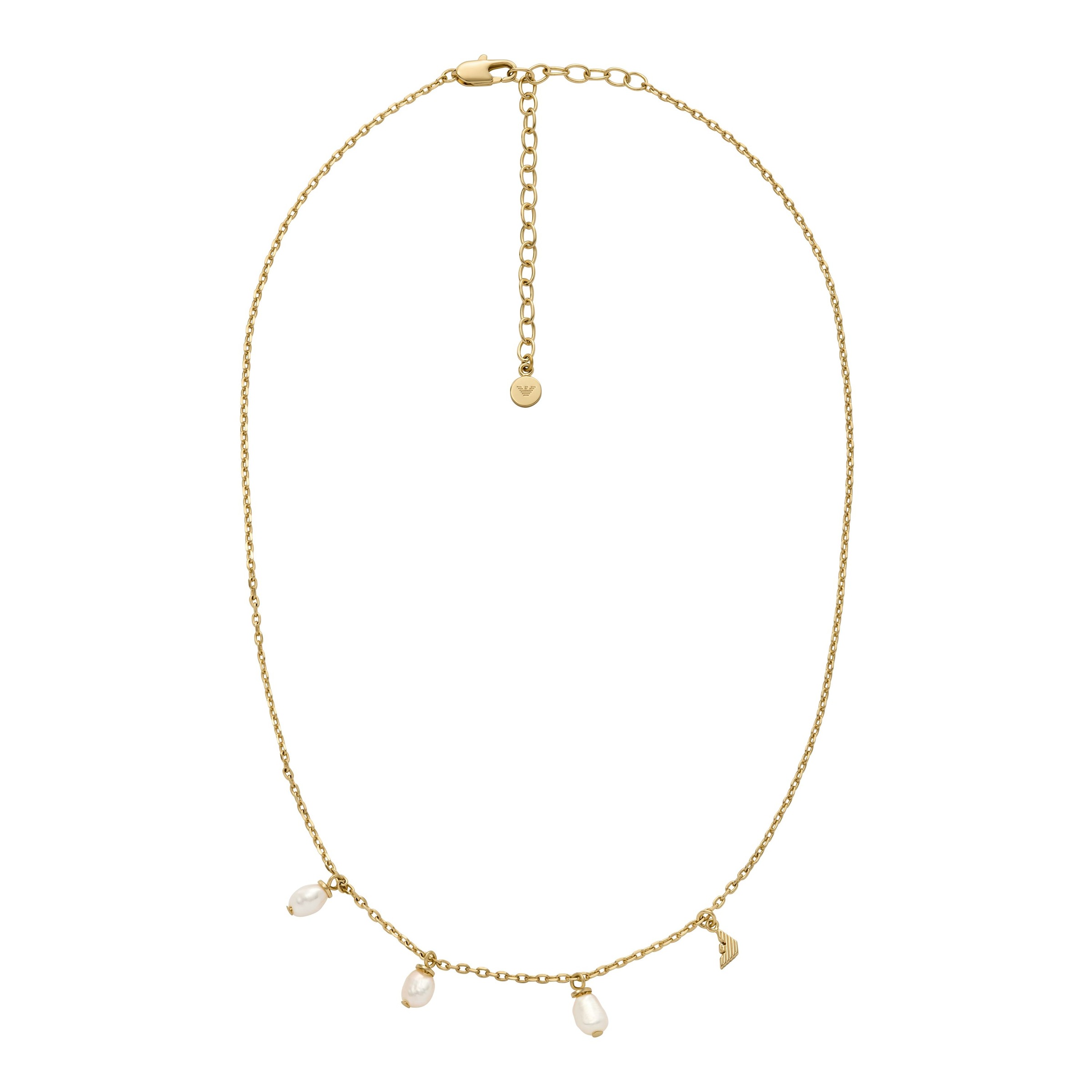Emporio Armani Kette mit Anhänger »Schmuck Geschenk Metall, EGS3197710«, mit Süßwasserzuchtperle