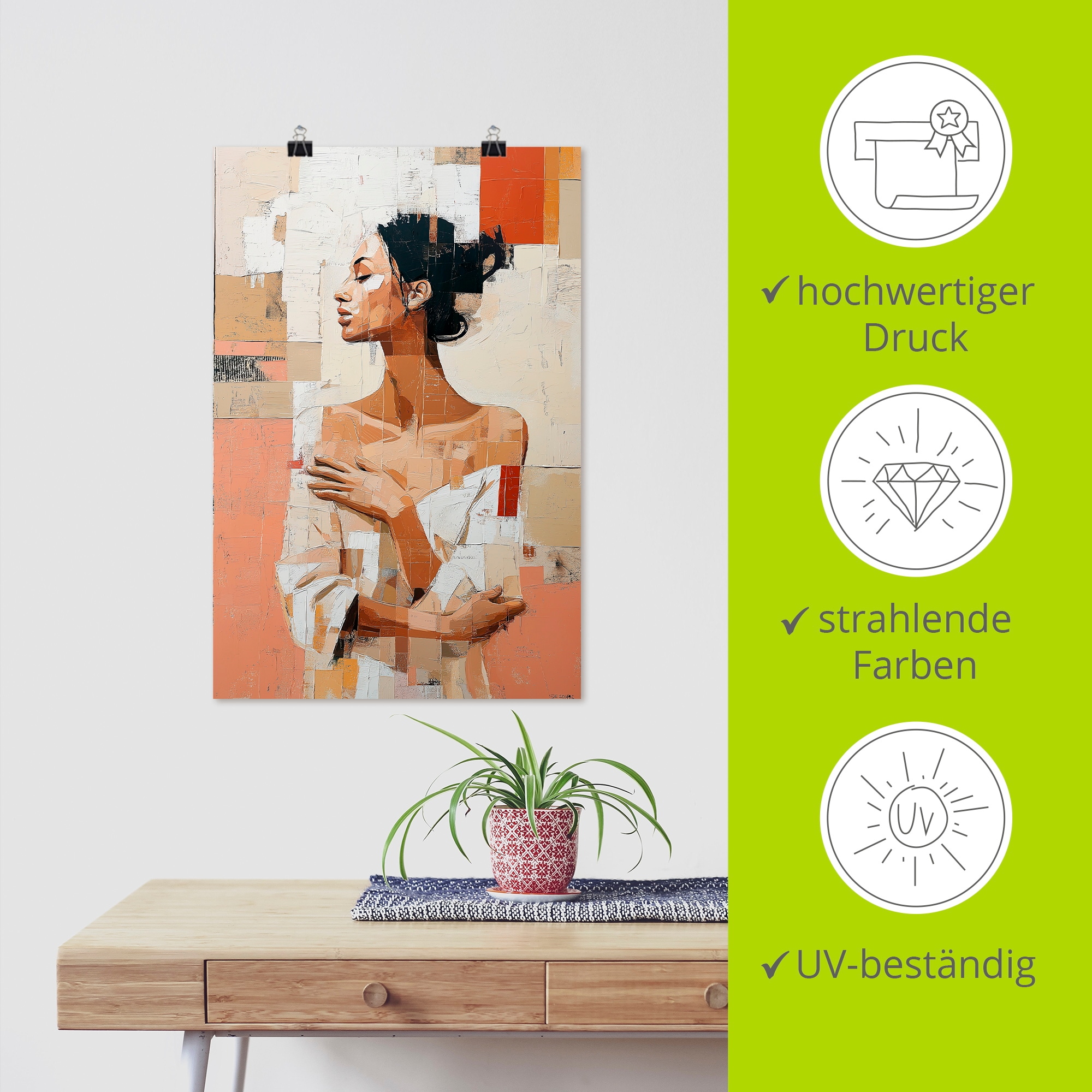 Artland Wandbild »Frau im Fragment« Bilder von Frauen 1 Stk. tlg. als Alubild, Leinwandbild, Poster, Wandaufkleber in verschied. Größen