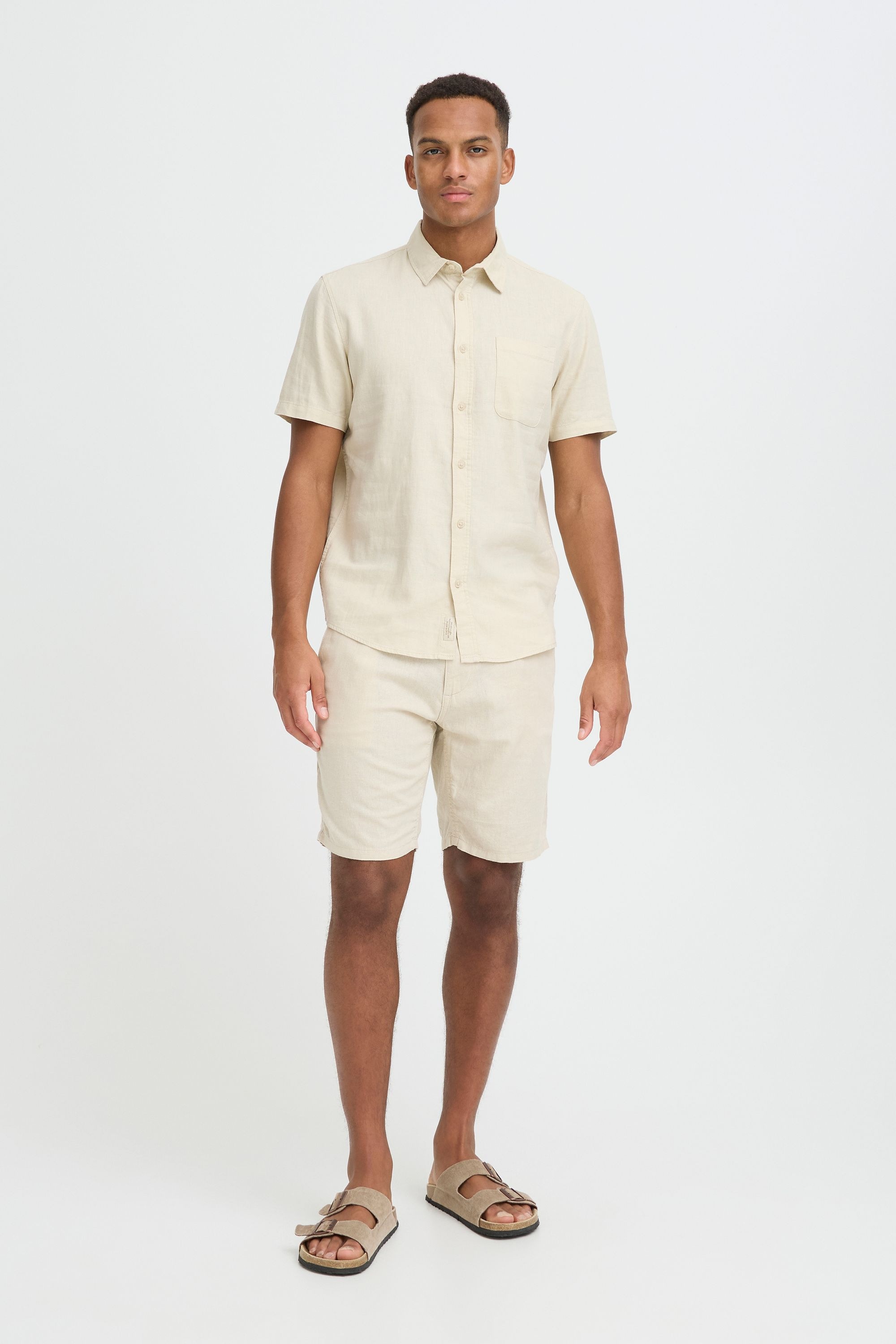 Blend Leinenhemd »BHMLins« Stilvolles Kurzarmhemd aus Leinenmix