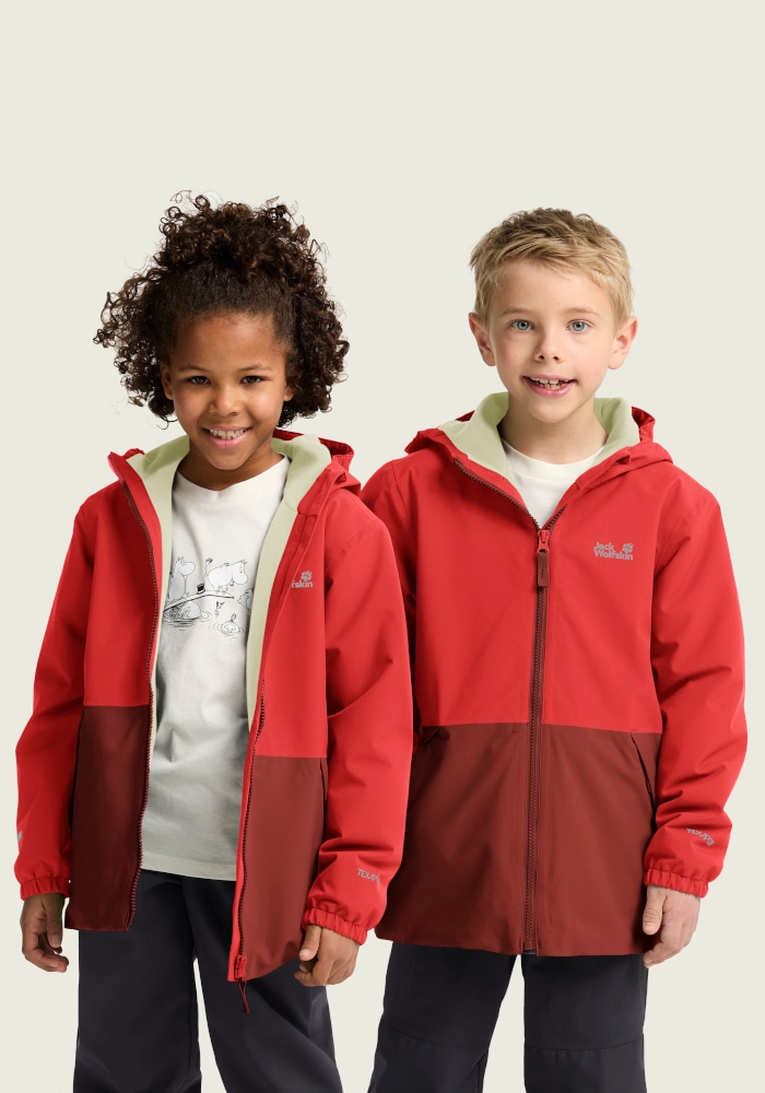 Jack Wolfskin Winterjacke "SNOW DAYS JKT KIDS" mit Kapuze Winterjacke für Kinder, warm, wasserdicht