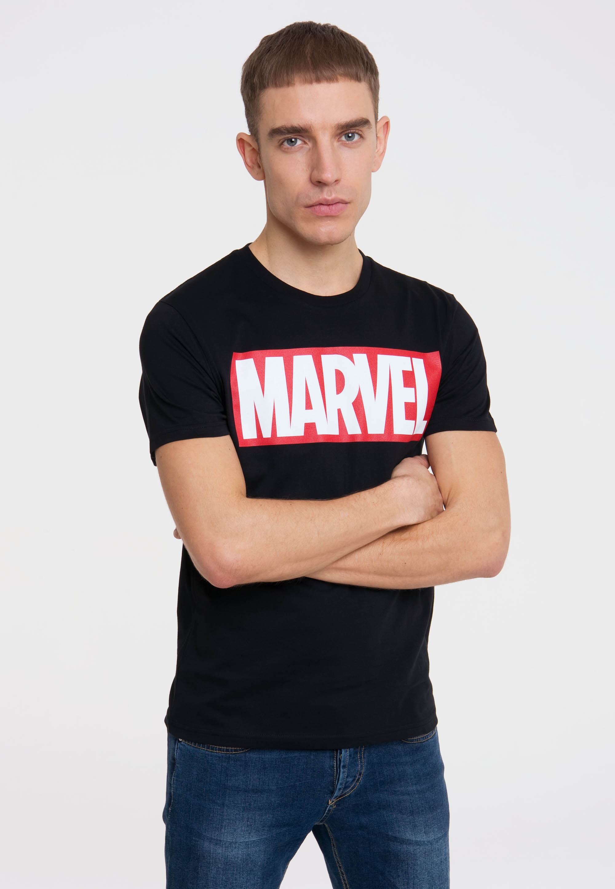 LOGOSHIRT T-Shirt »Marvel Logo«, mit Marvel Logo-Frontdruck