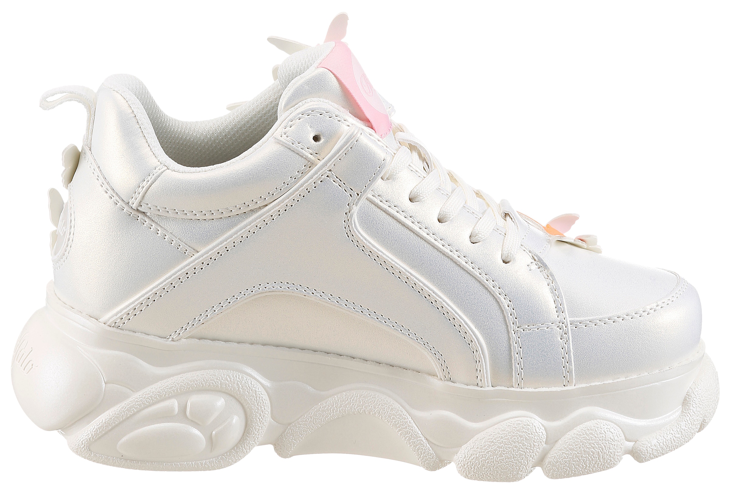 Buffalo Plateausneaker  Freizeitschuh, Schnürer, Ugly Sneaker mit Bestickungen