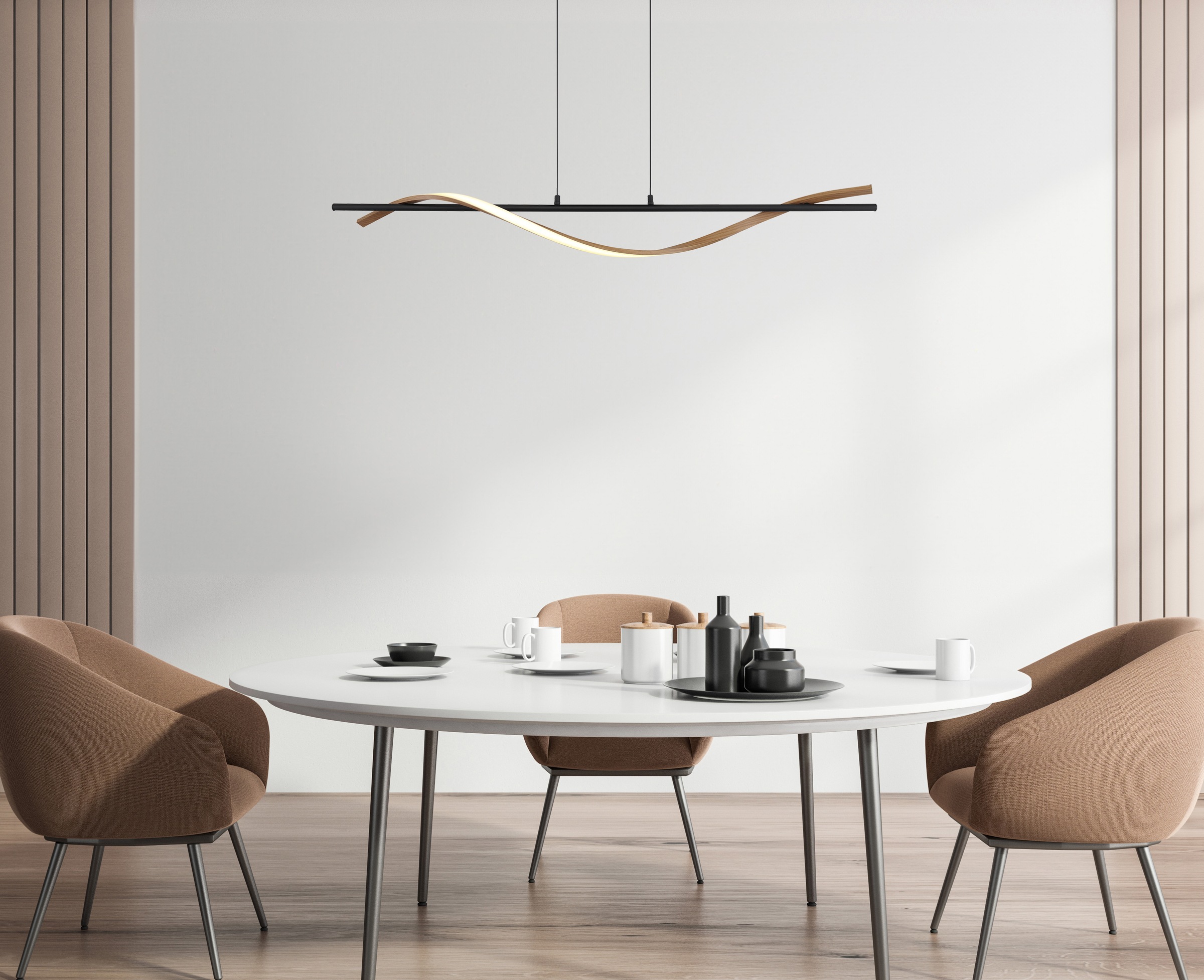 GLOBO LIGHTING Hängeleuchte »WATKINS« LED-Modul 1 Stk. Warmweiß Hängelampe Esszimmer-Leuchte Esstischleuchte Wohnzimmer