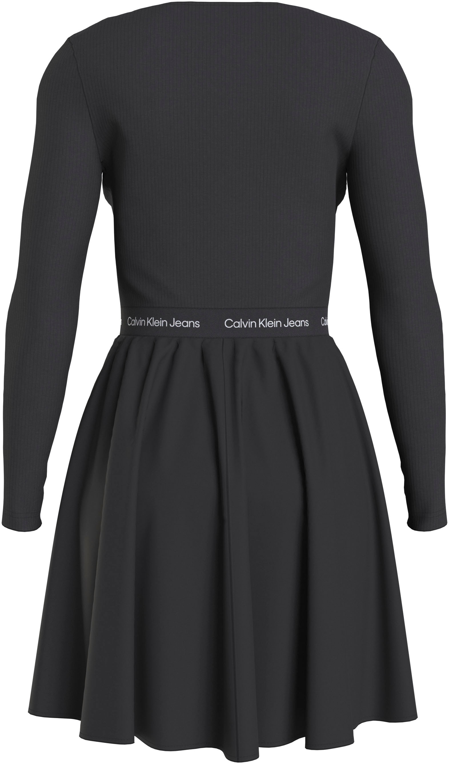 Calvin Klein Jeans Plus Skaterkleid »PLUS LOGO ELASTIC LS DRESS« kaufen |  BAUR | Sommerkleider