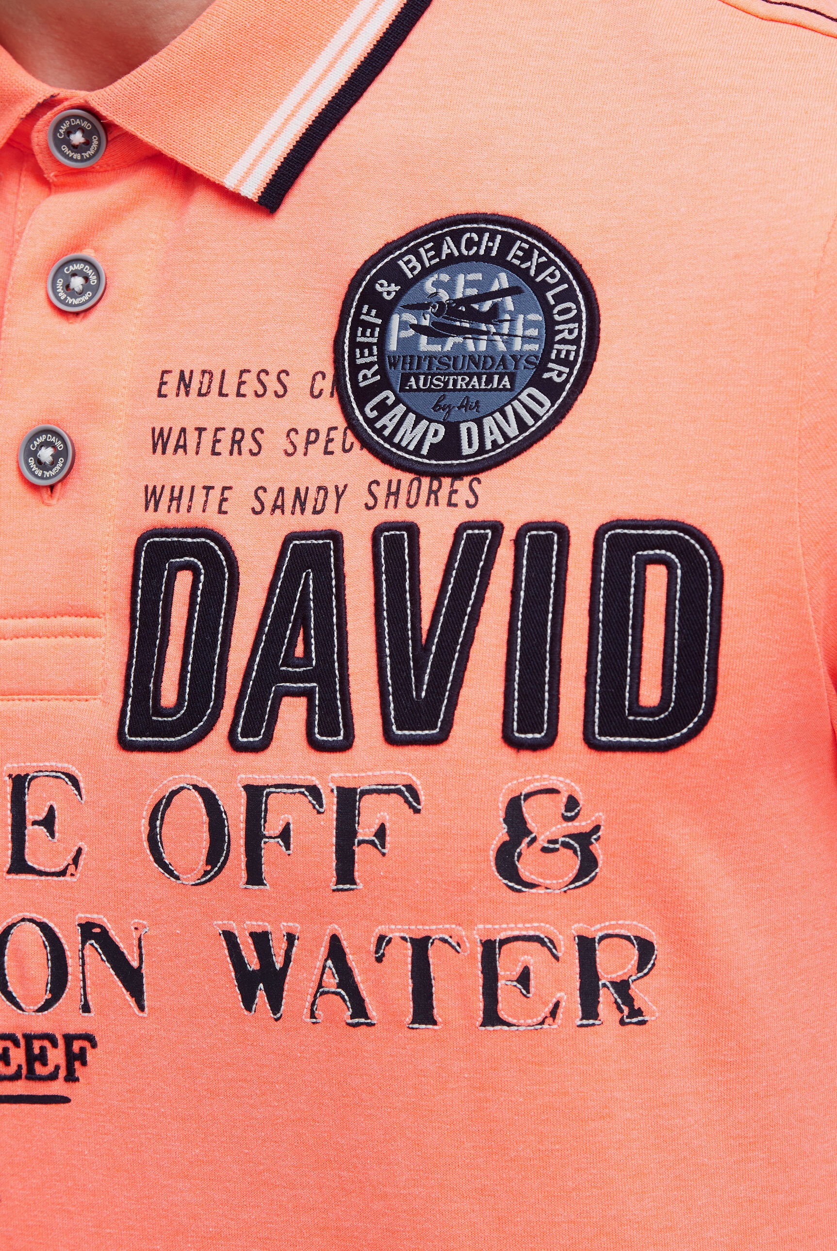 CAMP DAVID Poloshirt mit Baumwolle