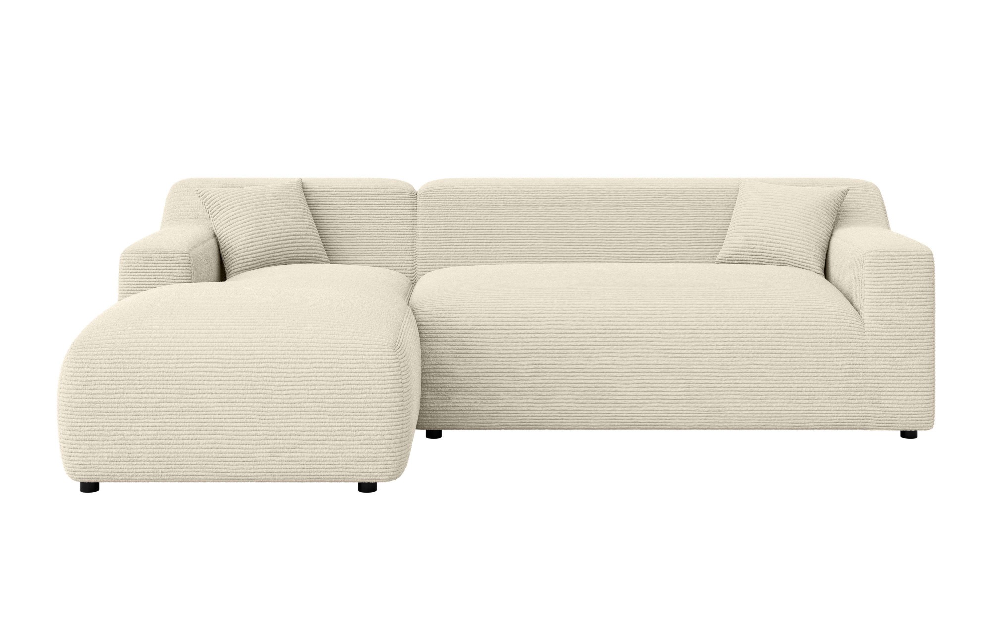 Home affaire Ecksofa »LILLIANA Designsofa, L-Form mit Recamiere rechts/links bestellbar«, L-Form mit Wellenunterfederung, Maße B/T/H: 256/160/76 cm