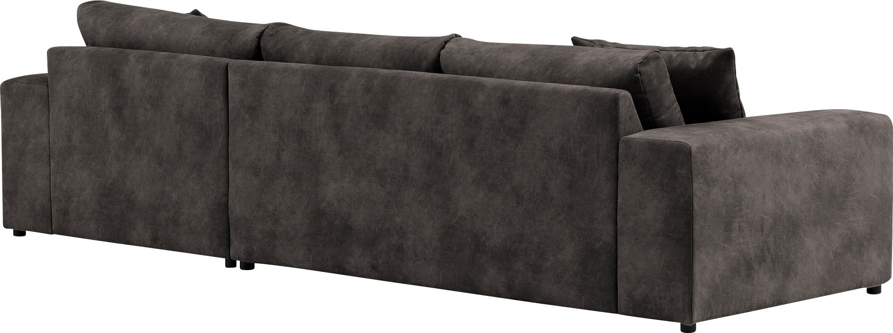 andas Ecksofa »SLEETLAND XXL in Samtvelours oder Vintage-Leder-Optik, L-Form,«, besonders groß und bequem