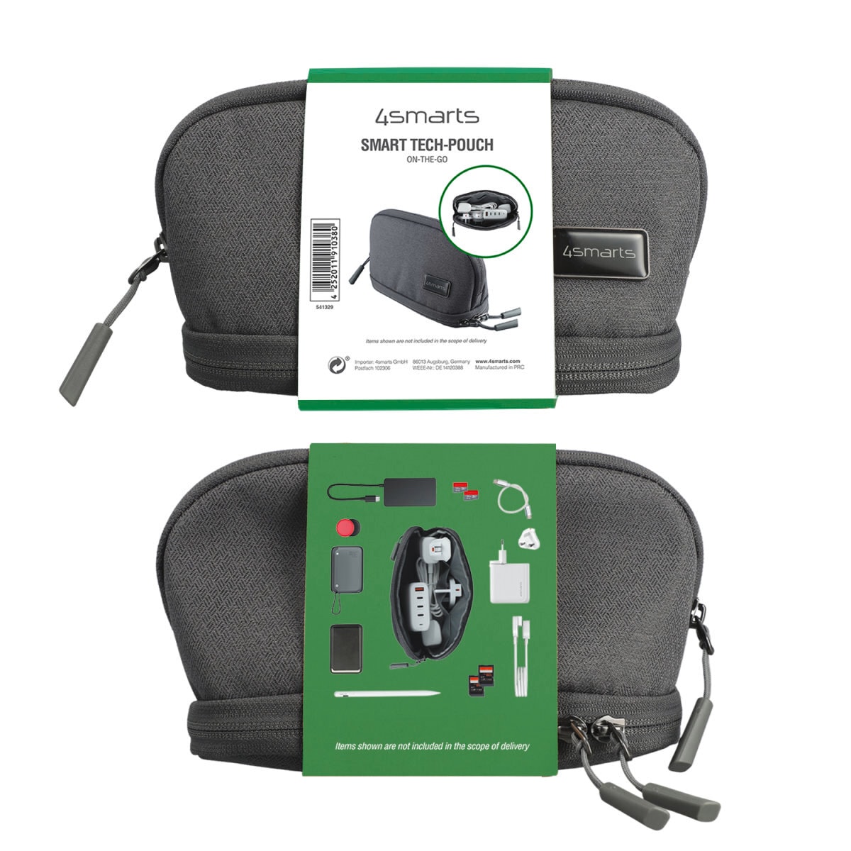 4smarts Aufbewahrungstasche »Smart Tech-Pouch On-the-go«, YYK-Reisverschlüsse, 5 Fächer