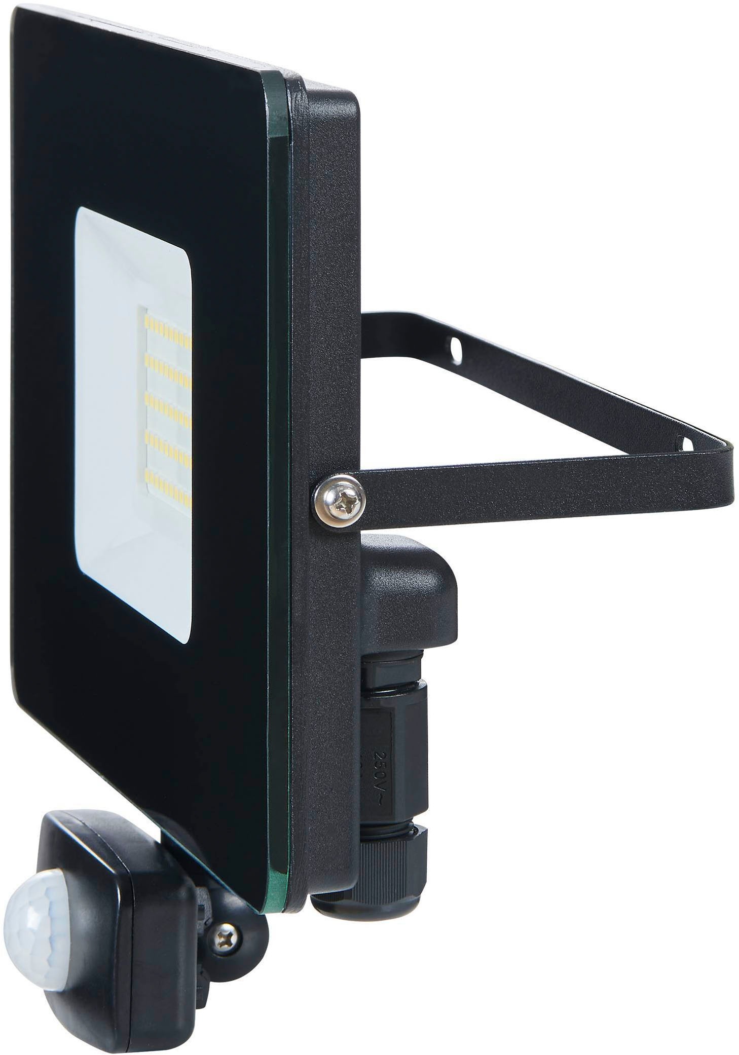 EGLO Wandleuchte »Faedo 3, Außen-Strahler, Außenleuchte, Wandstrahler, IP44, Lampe« LED-Modul 1 Stk. Kaltweiß Wand-/Deckenleuchte - L20,5 x H20 x AL5 cm - schwarz - 53W inkl.