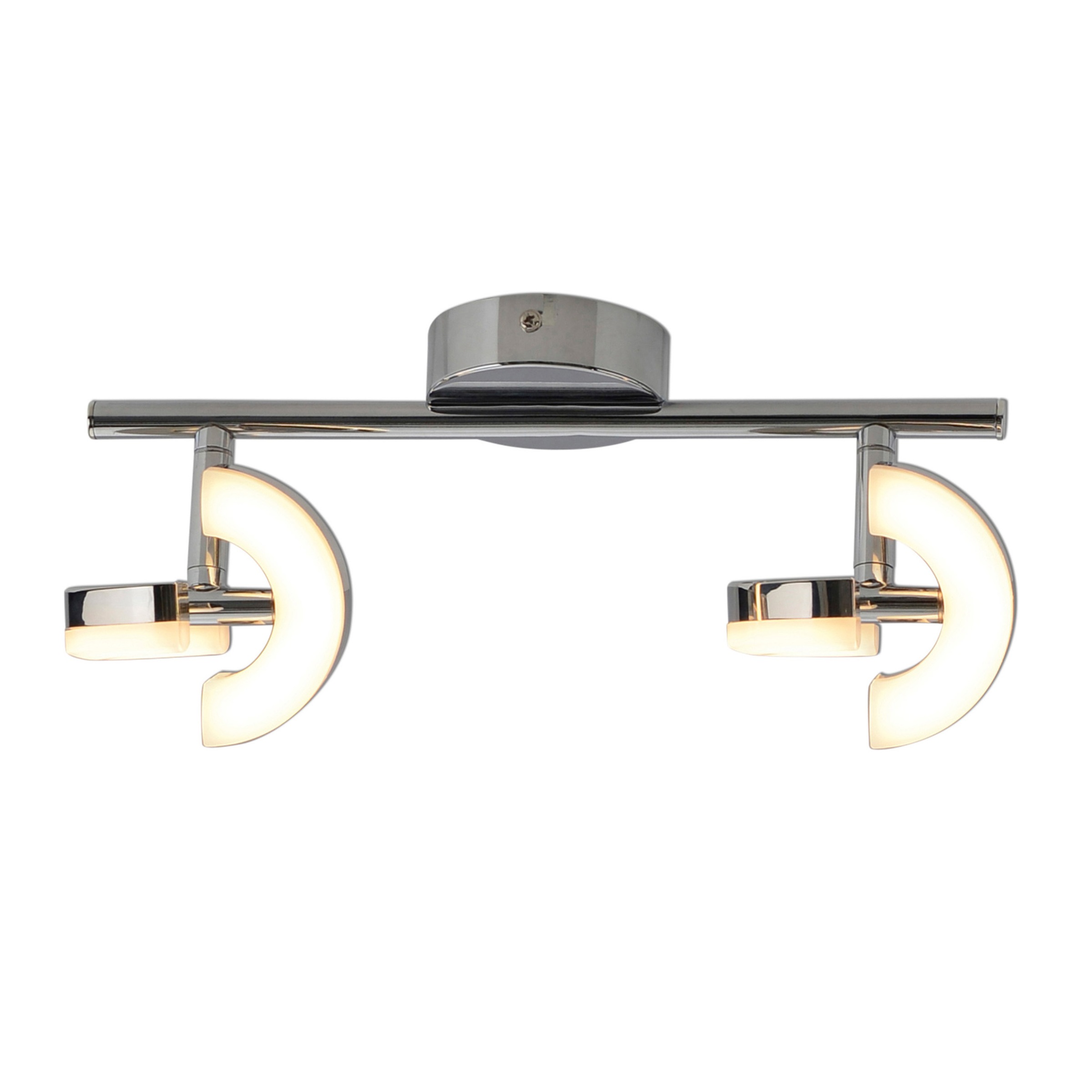 näve LED Deckenspot »Affi« LED-Modul 1 Stk. Warmweiß 2er Spot Wand und Decke, verstellbar, L: 30cm, chromfarben, warmweiß