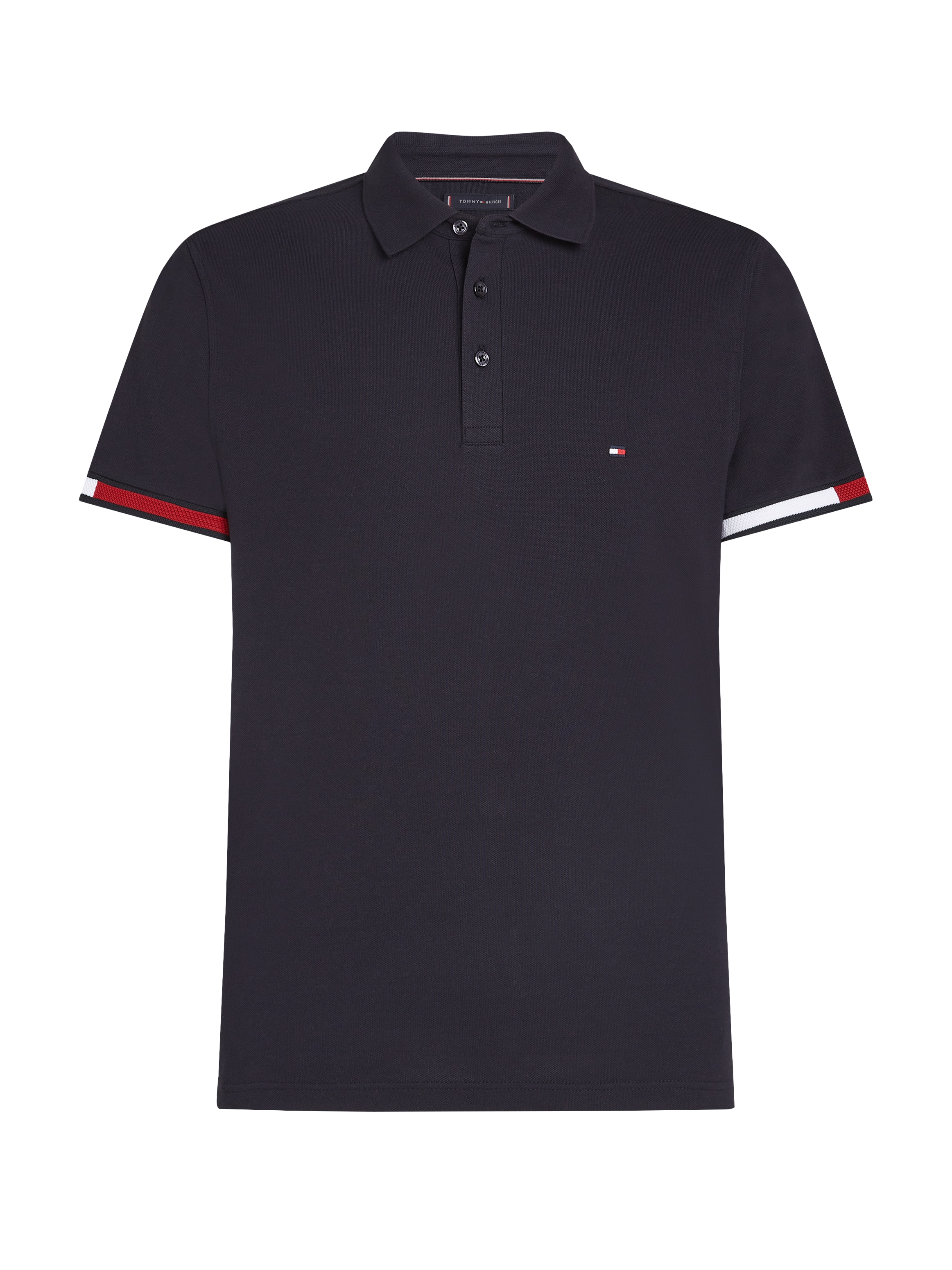 Tommy Hilfiger Poloshirt »FLAG CUFF SLIM POLO«, mit Kontrast-Details