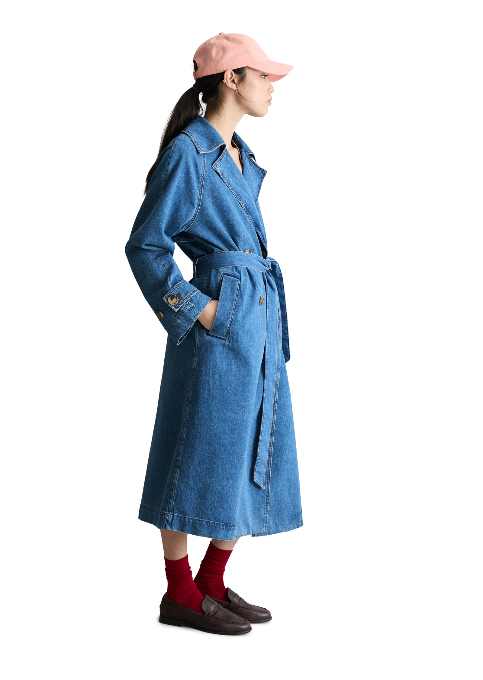Marc O'Polo DENIM Trenchcoat »mit Ananasblattfasern«