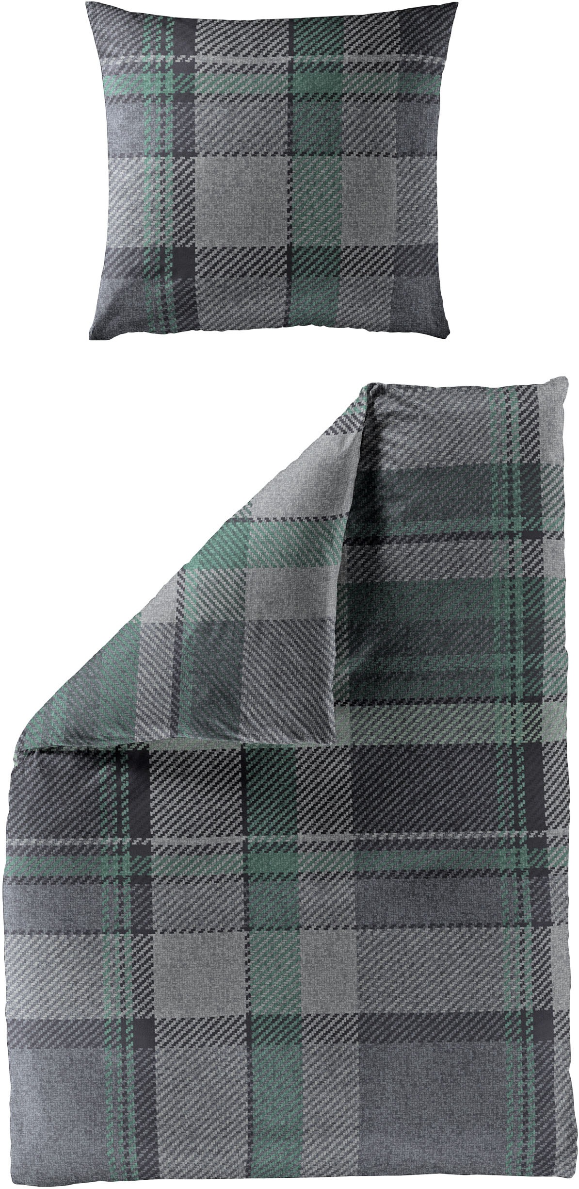 BIERBAUM Bettwäsche "4046" 2 Stk. in Renforcé und Biber aus 100% Baumwolle, günstig online kaufen