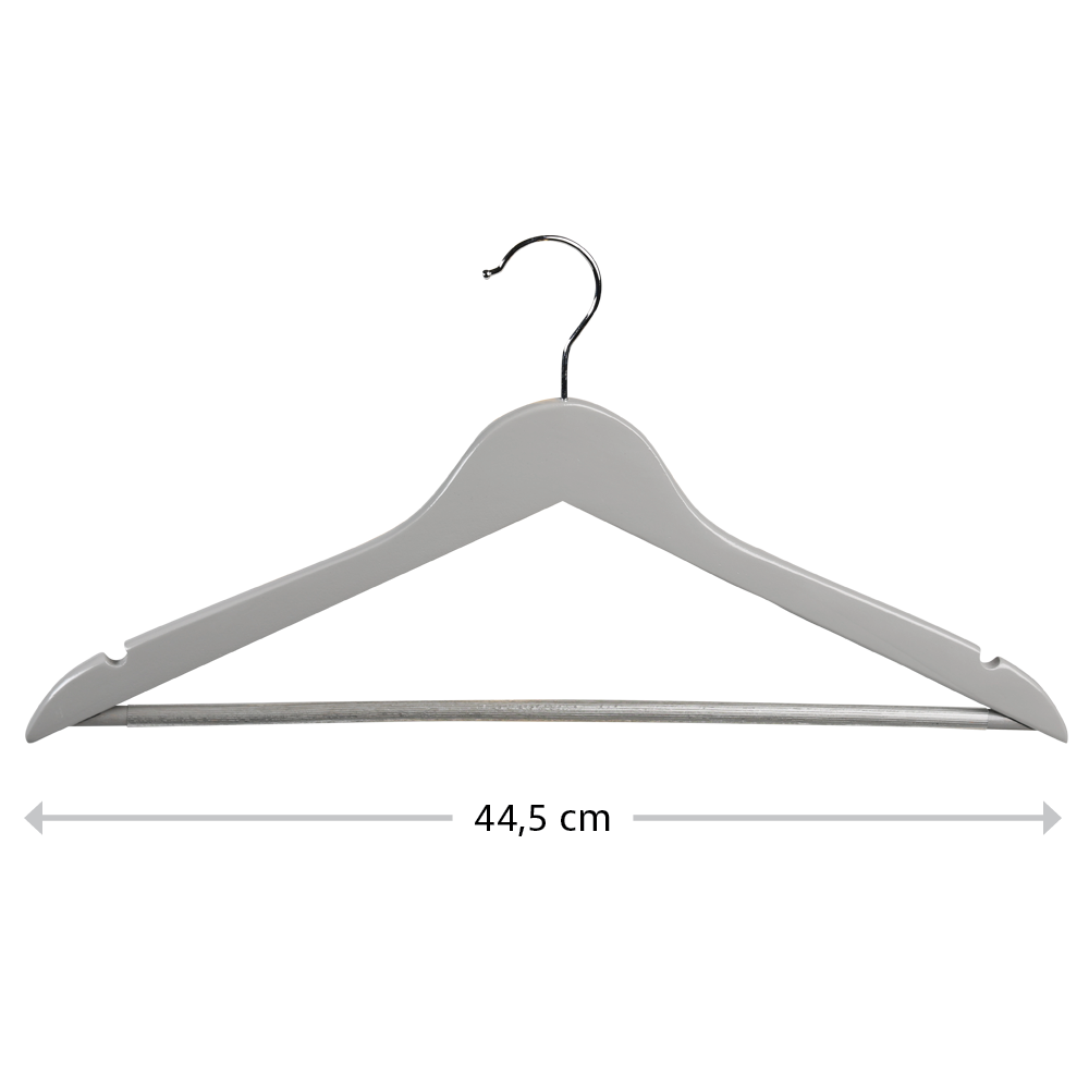 KESPER® Kleiderbügel »Formkleiderbügel, 12er Set, FSC«, (Set, 12 tlg.), mit rutschfestem Hosensteg und praktischen Rockkerben