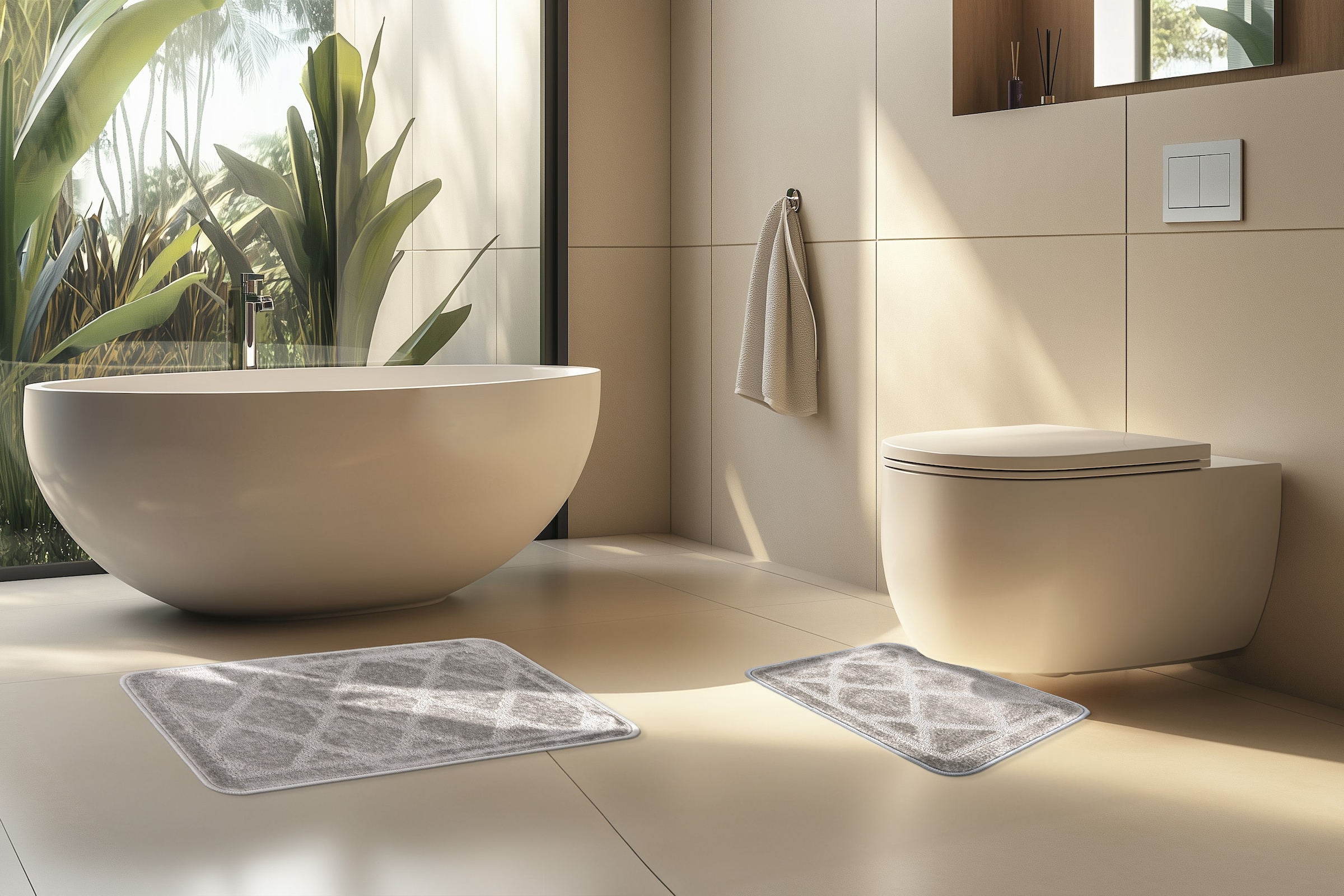 Kayoom Badematte "Badematte Lagoon 125" Kurzflor günstig online kaufen