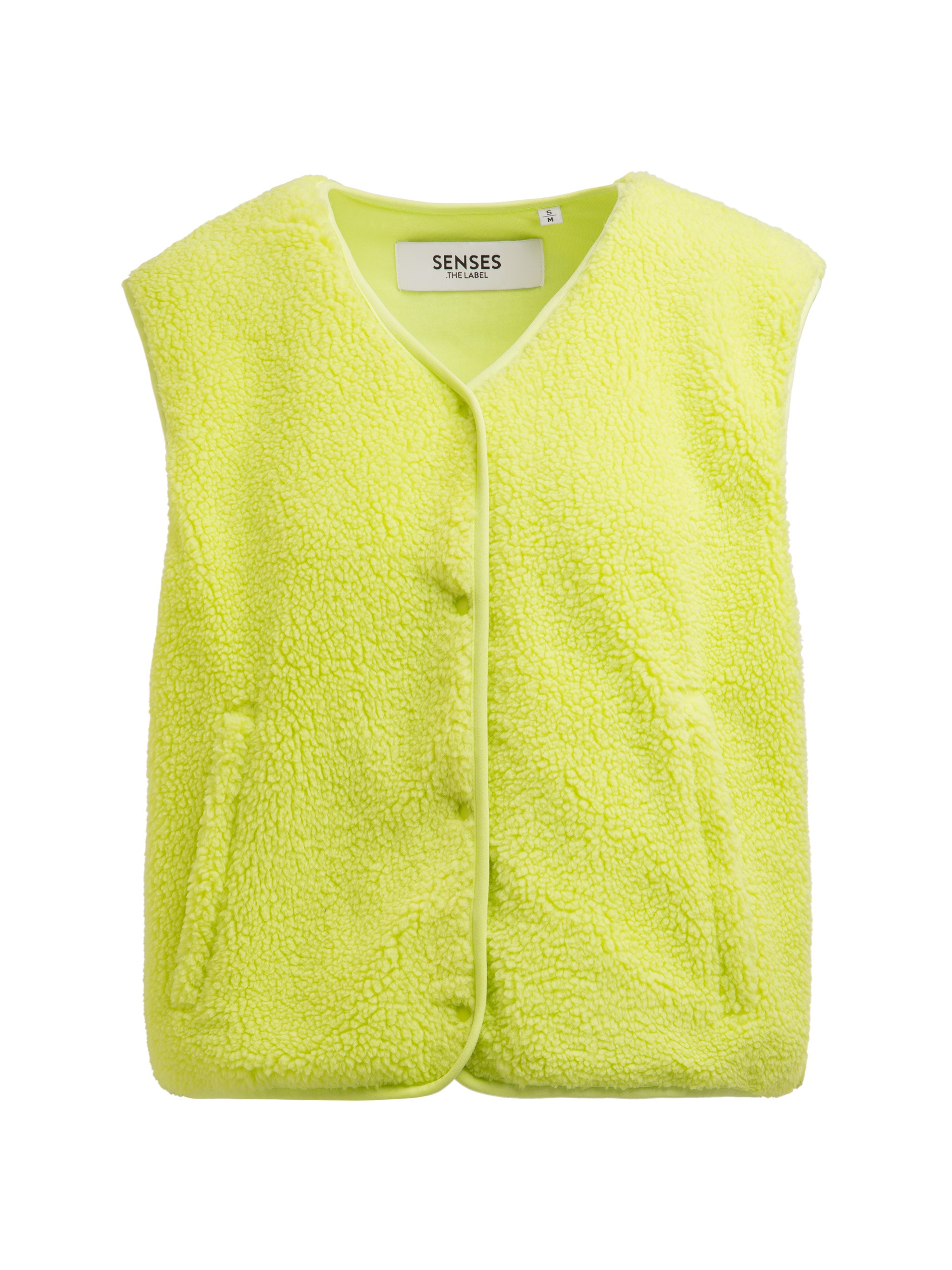 SENSES.THE LABEL Fleeceweste mit Druckknopfleiste