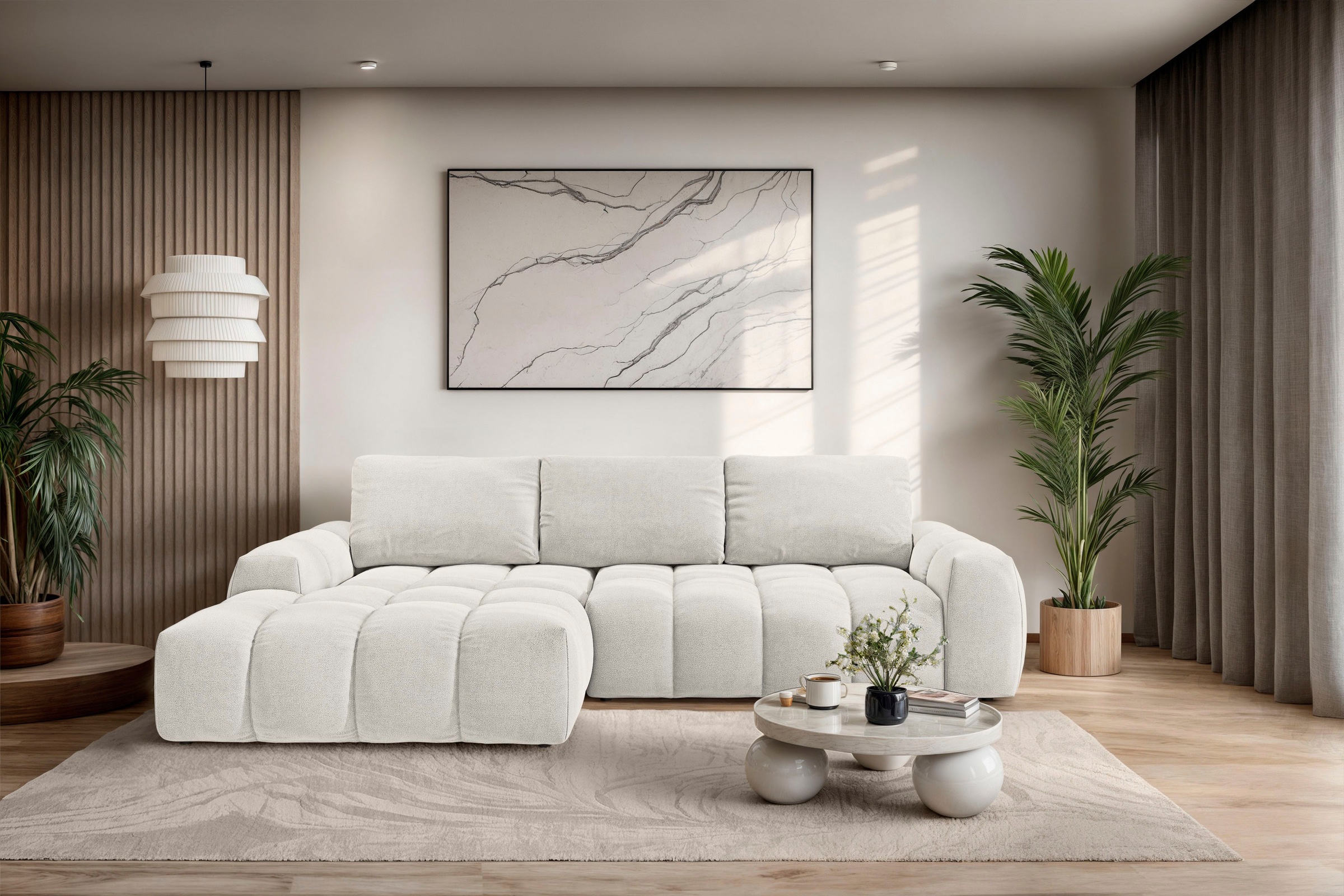 OTTO home Ecksofa "AZITA L-Form, 270 cm - OTTO. Verlässliche Qualität." wahlweise als Schlafsofa m. Bettkasten, Bubble-Optik