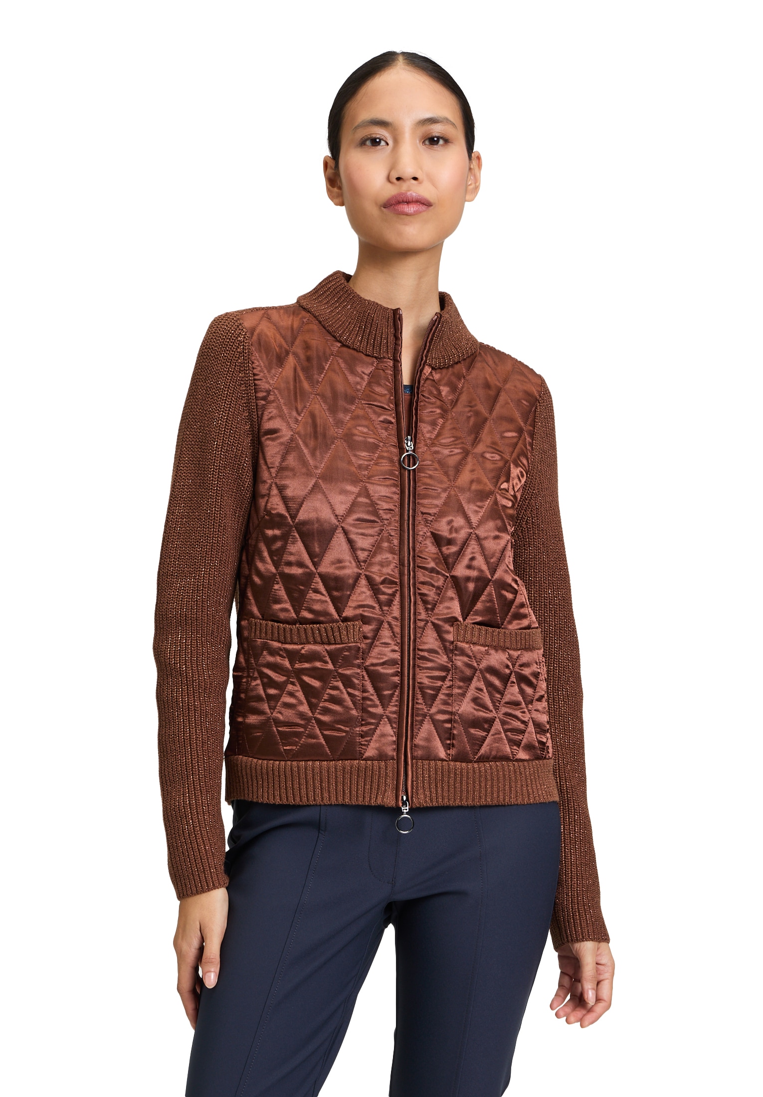 Strickjacke »Betty Barclay Strickweste mit Reißverschluss«, Glitzernd