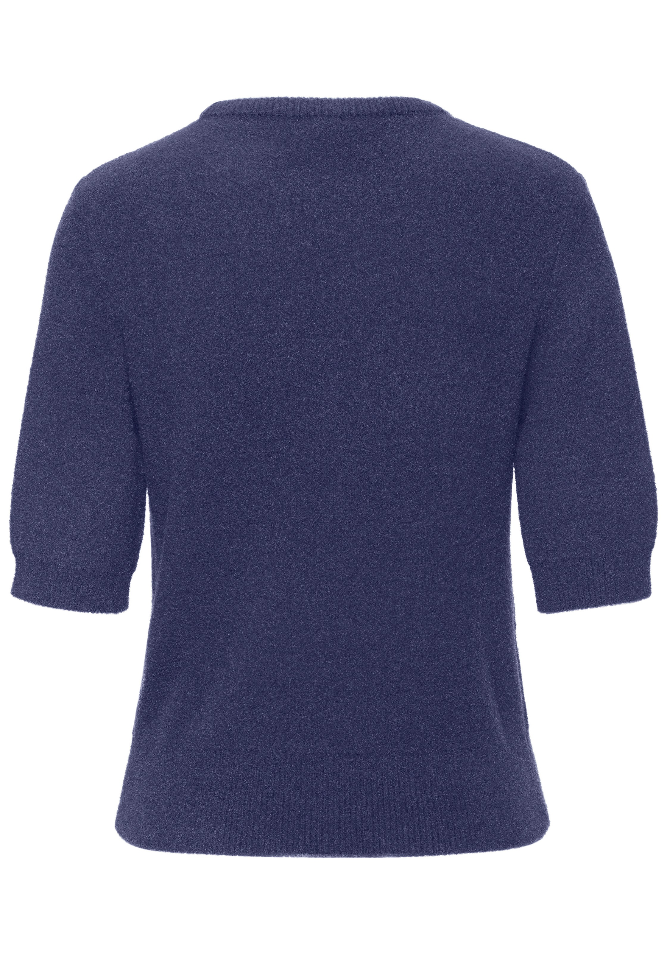 Thumbnail - LASCANA Kurzarmpullover, flauschiger Strickpullover, figurnaher Schnitt