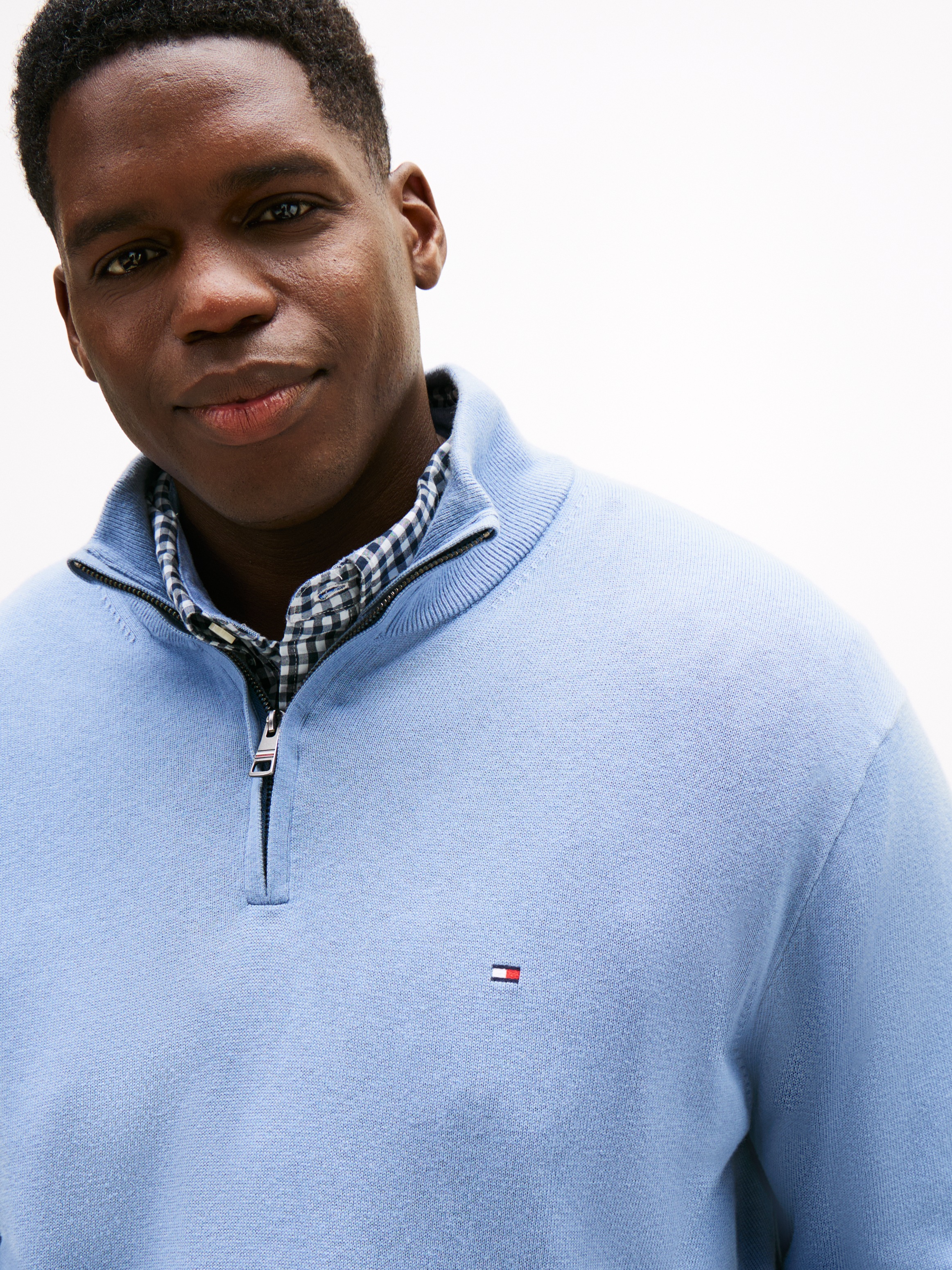 Tommy Hilfiger Big & Tall Troyer "BT-PIMA ORG CTN CASHMERE ZMOCK-B", Große günstig online kaufen