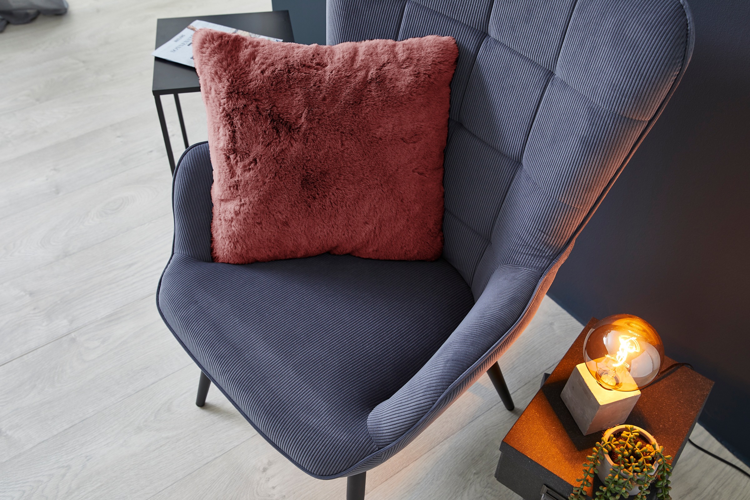 LUXOR living Fellkissen "Dekokissen Novara" Kunstfell, eckig, 40x40 cm, seh günstig online kaufen