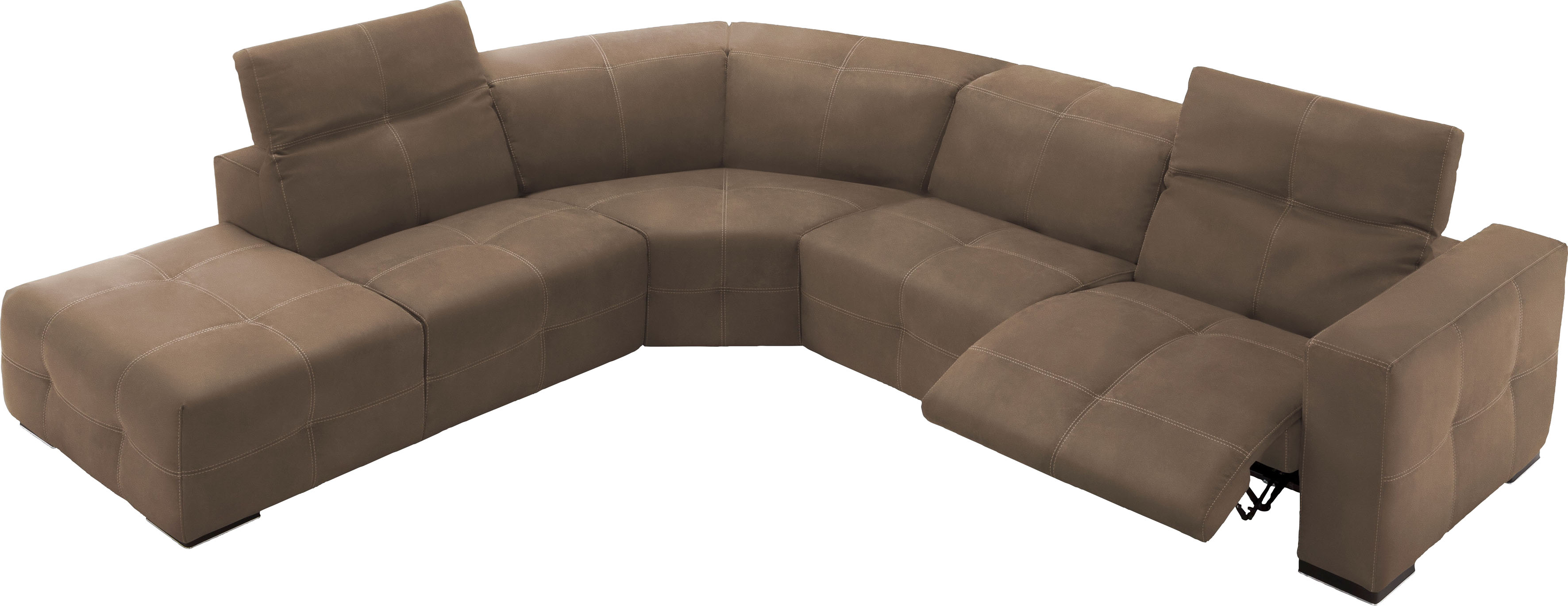 Egoitaliano Ecksofa "Sauvanne, Designsofa der Extraklasse, elegant und bequem, L-Form" wahlweise mit elektrischer Relaxfunktion, Kopfteilverstellung