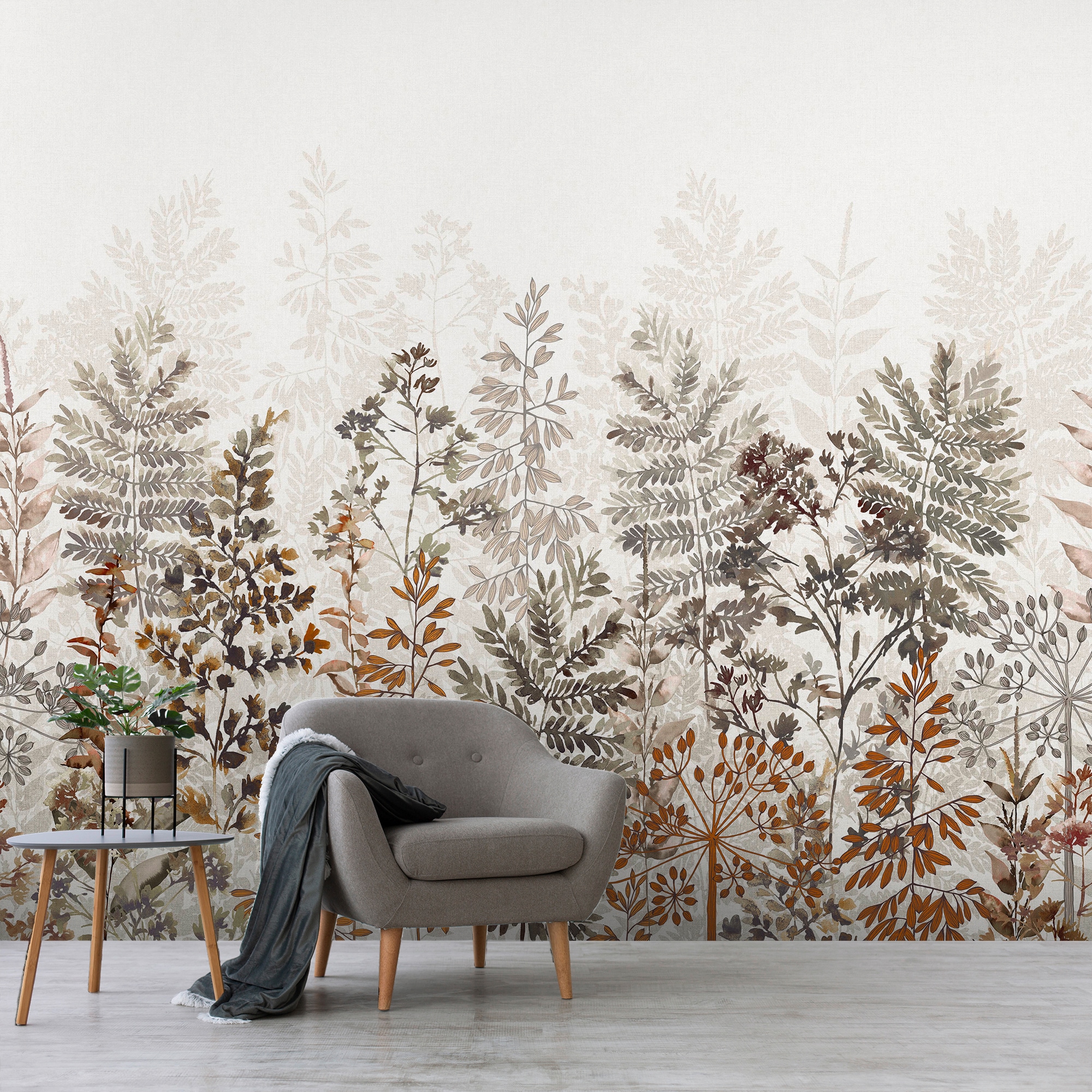 Art for the home Fototapete »Blatt-Silhouette«, Motiv, Design Tapeten