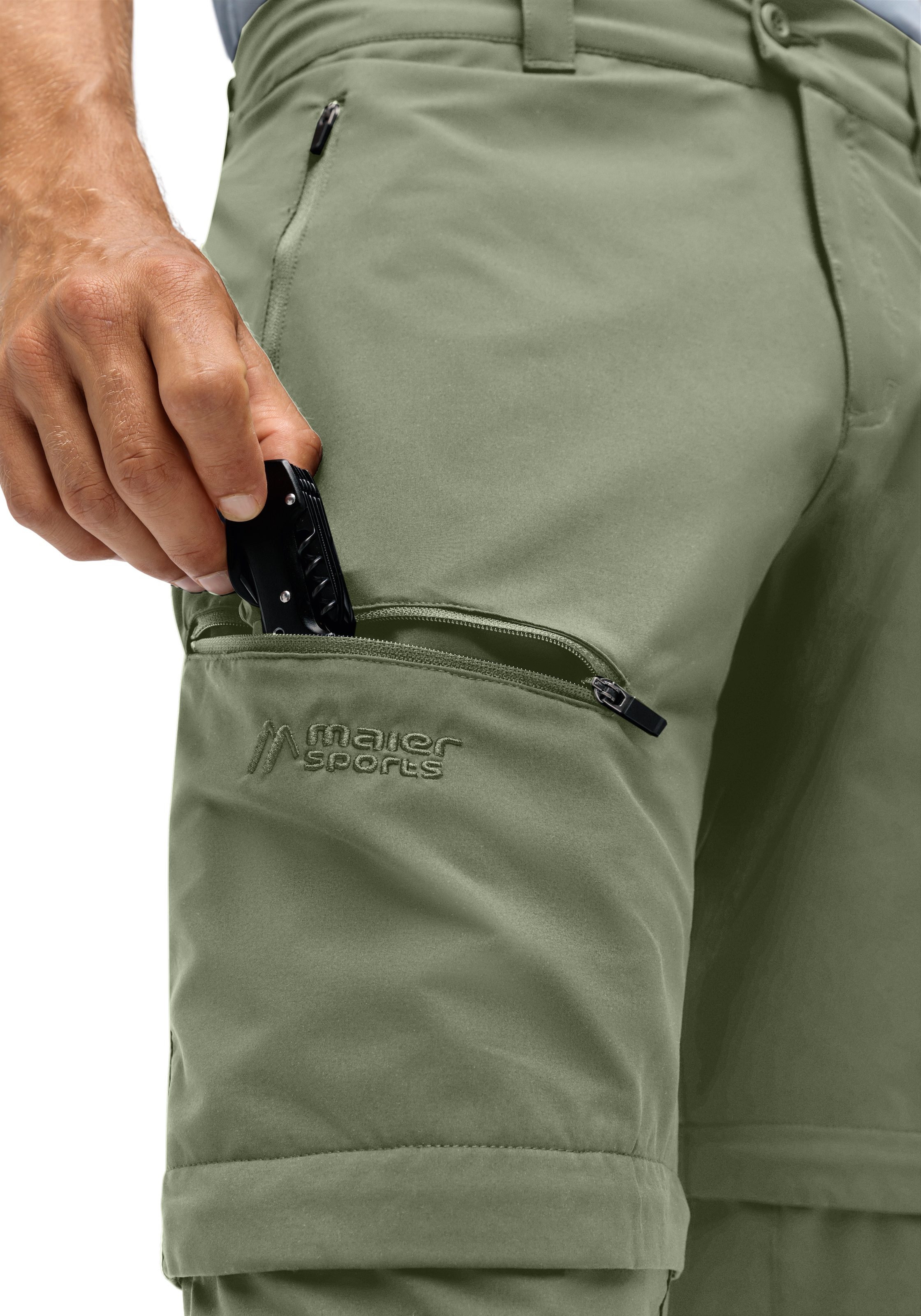 Maier Sports Outdoorhose »Tajo Zip Loop«, Herren Wanderhose, Zip-Off Funktionshose, 4 Taschen, Regular Fit