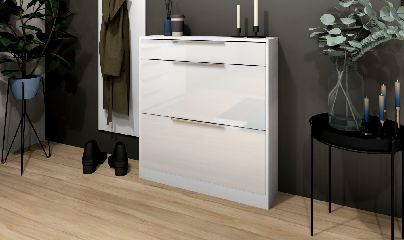 borchardt Möbel Schuhschrank "Oliva" Stehende Montage, Wandmontage & Glasbö günstig online kaufen